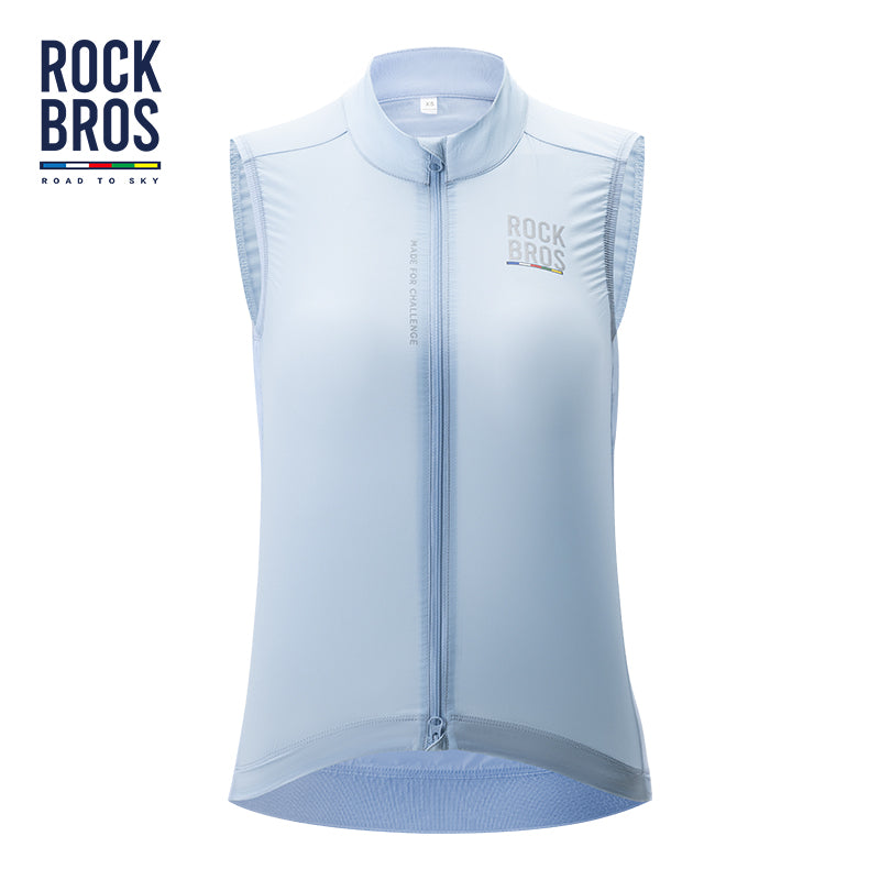 road-to-sky women’s sleeveless cycling vest lightweight breathable gilet for summer rides #Color_Blue