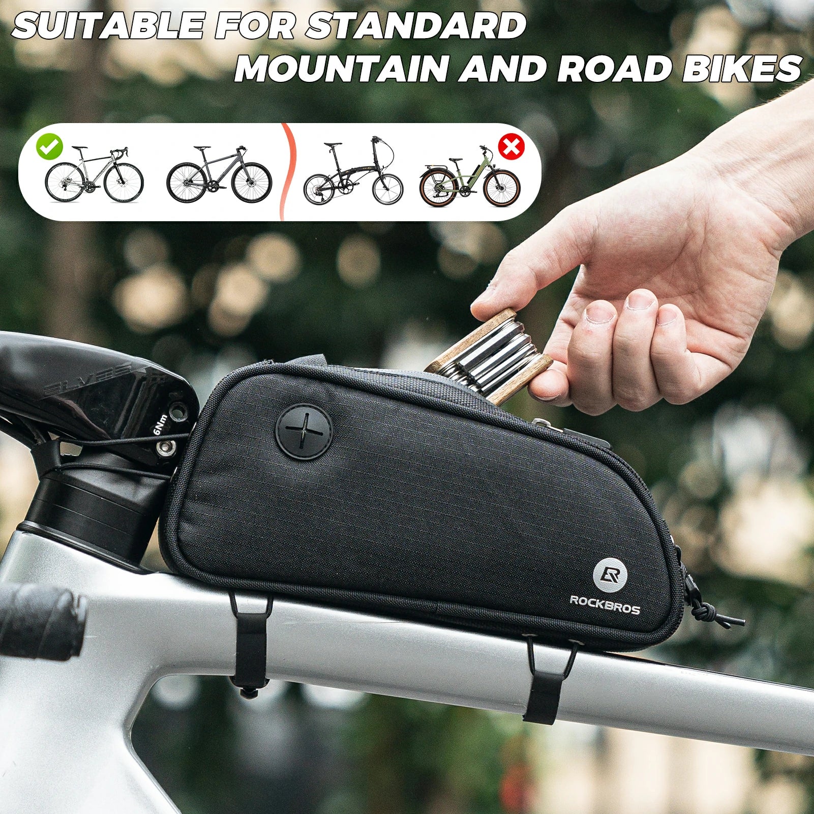 Bike Frame Bag Bicycle 1.3L