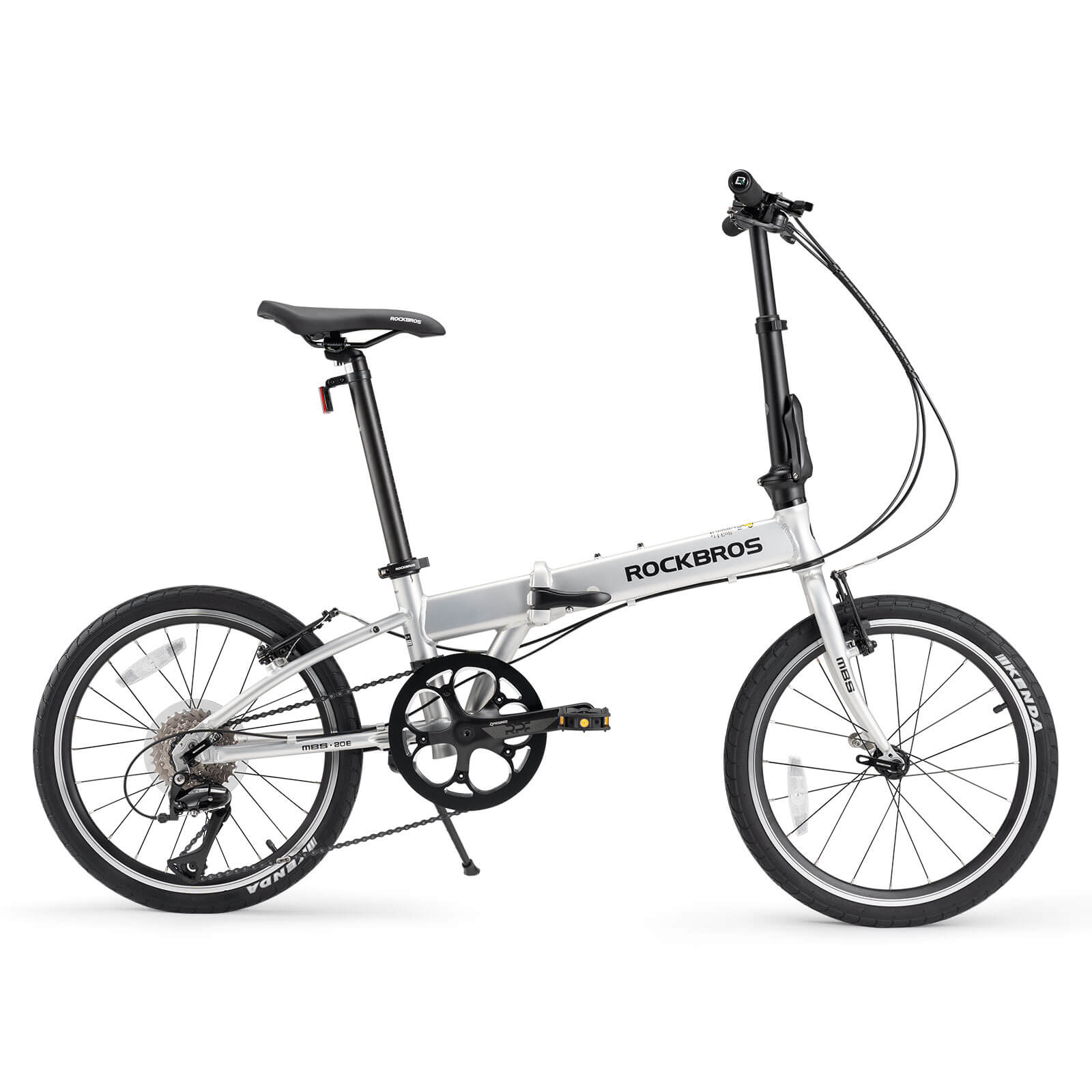 rockbros 20 inch aluminum folding bike 8 speed for city commuting
#color_White Grey