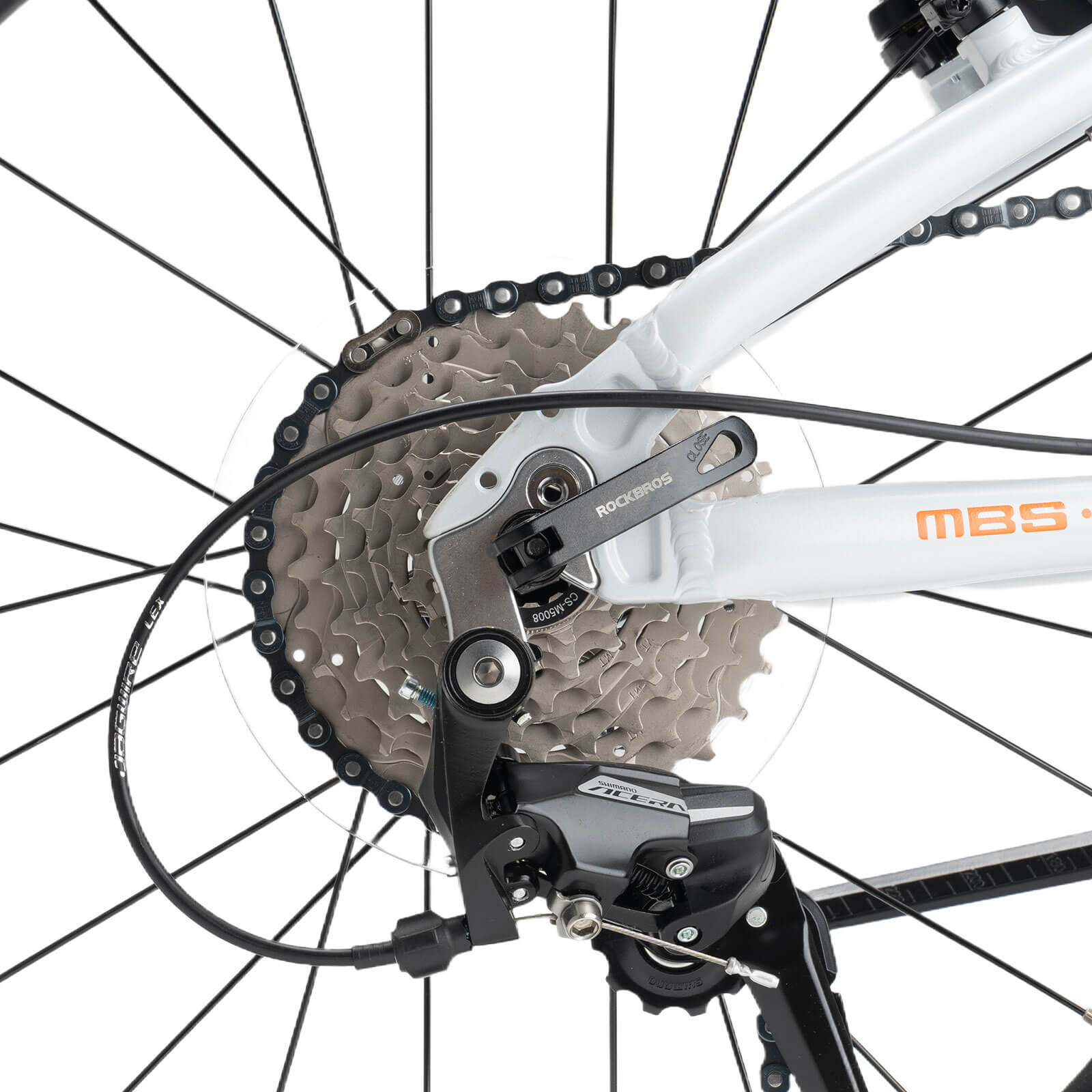 rockbros 20 inch aluminum folding bike 8 speed for city commuting
#color_White Grey