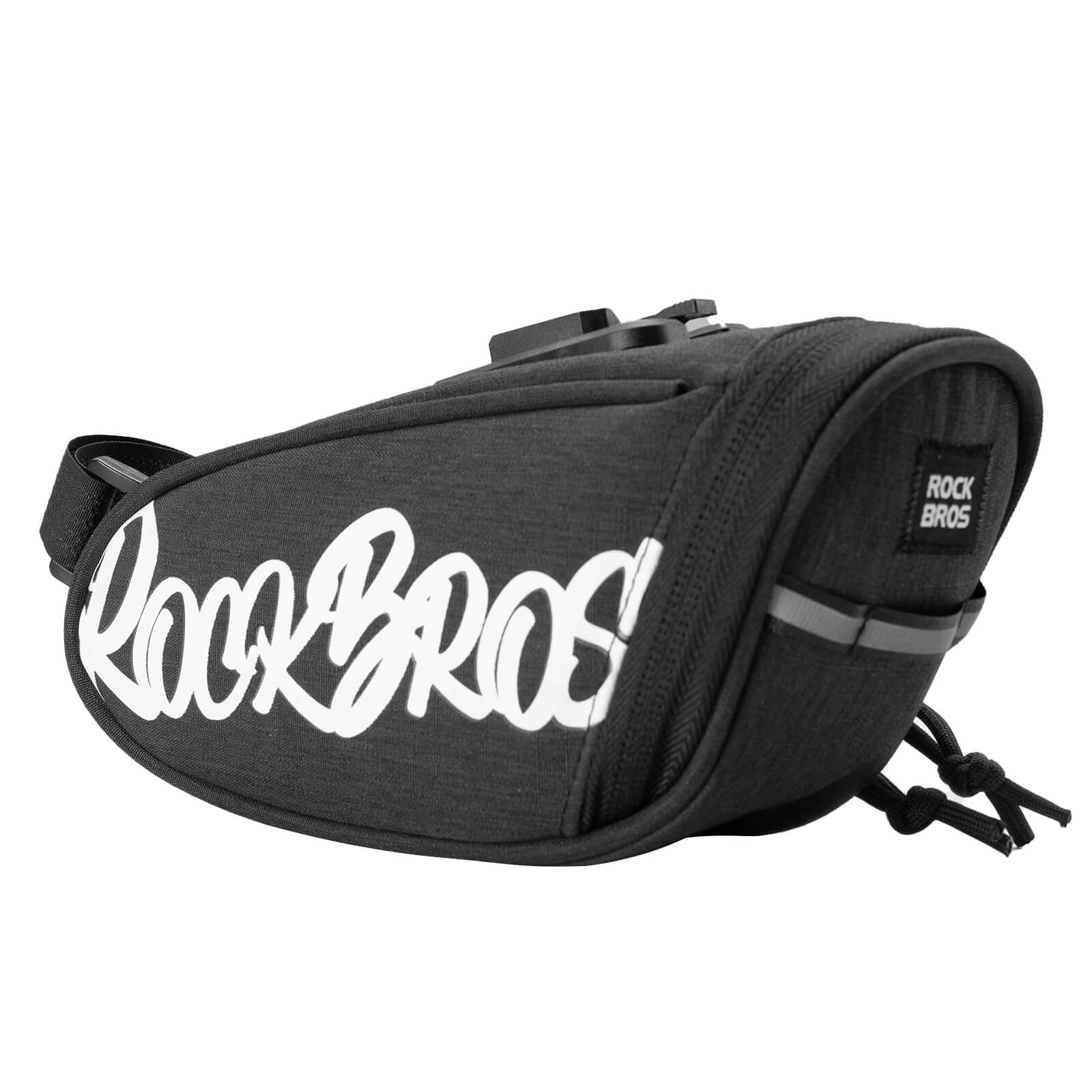 rockbros portable bicycle saddle bag g007 for compact and convenient storage #Color_Black