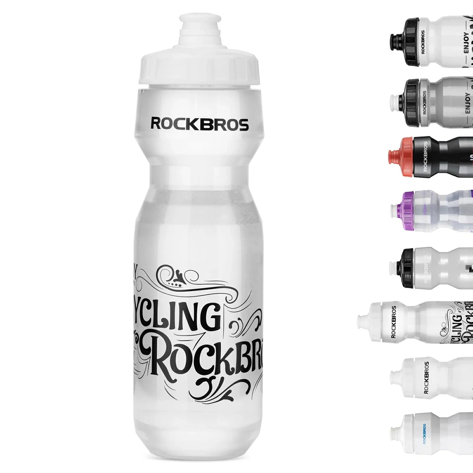 Bicycle Water Bottle 600ml / 750 ml#Type_White + Transparent - 750ml