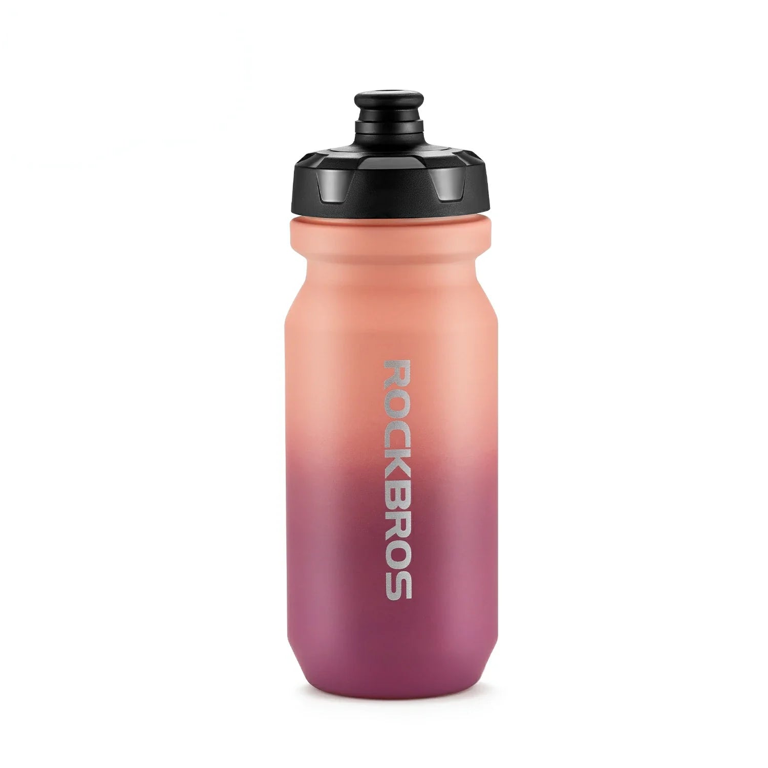 ROCKBROS lightweight bike bottle with pull-top lid, available in 600ml and 750ml sizes, designed for easy hydration during cycling. #Color_Gradient Red