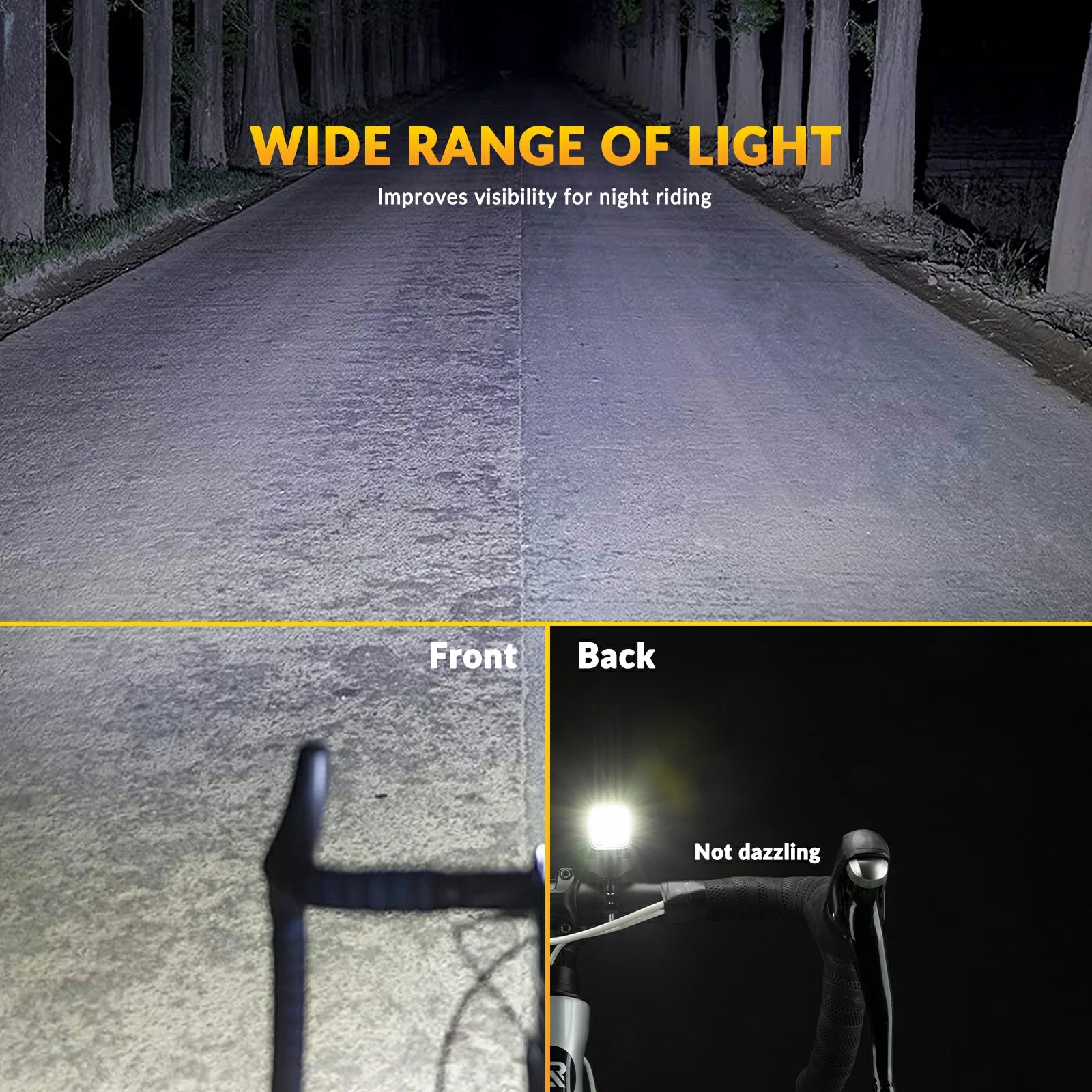 rockbros 1500-lumen aluminium front bike light