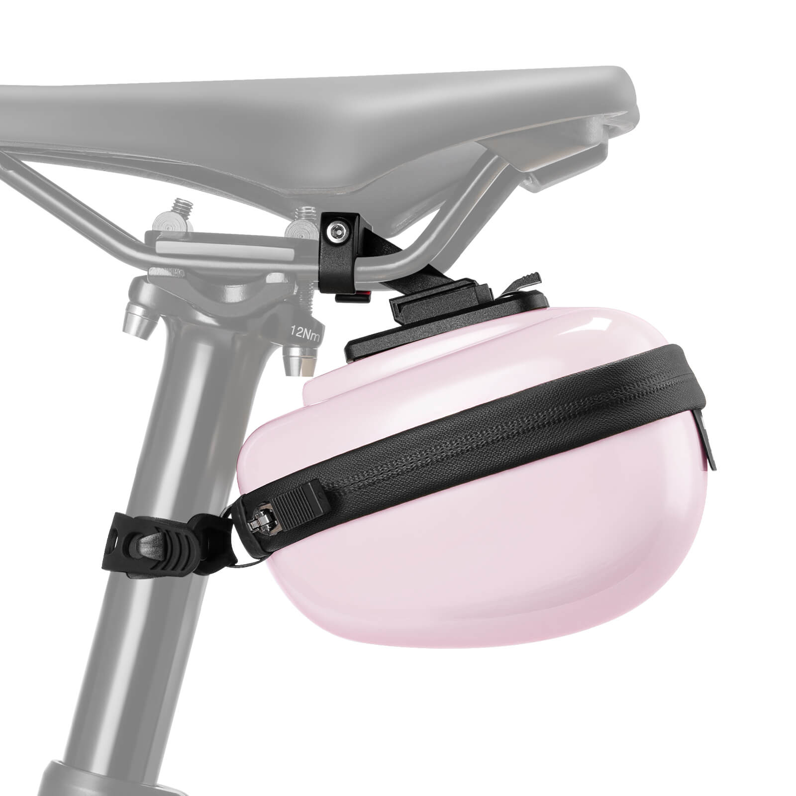 rockbros matte-black hard-shell saddle bag #Color_Pink