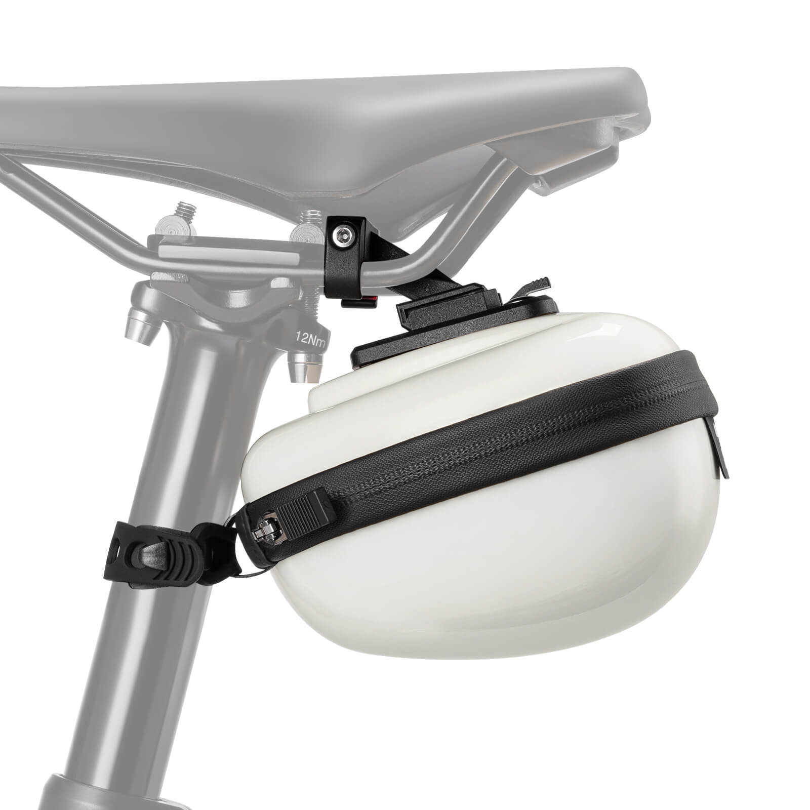 rockbros matte-black hard-shell saddle bag #Color_Gray