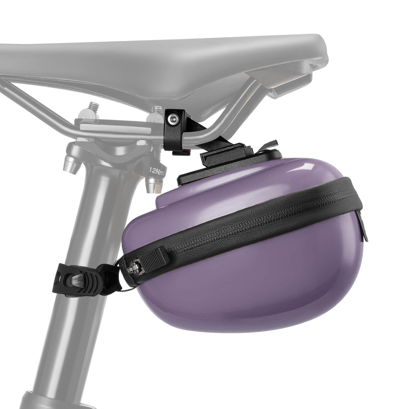 rockbros matte-black hard-shell saddle bag #Color_Purple