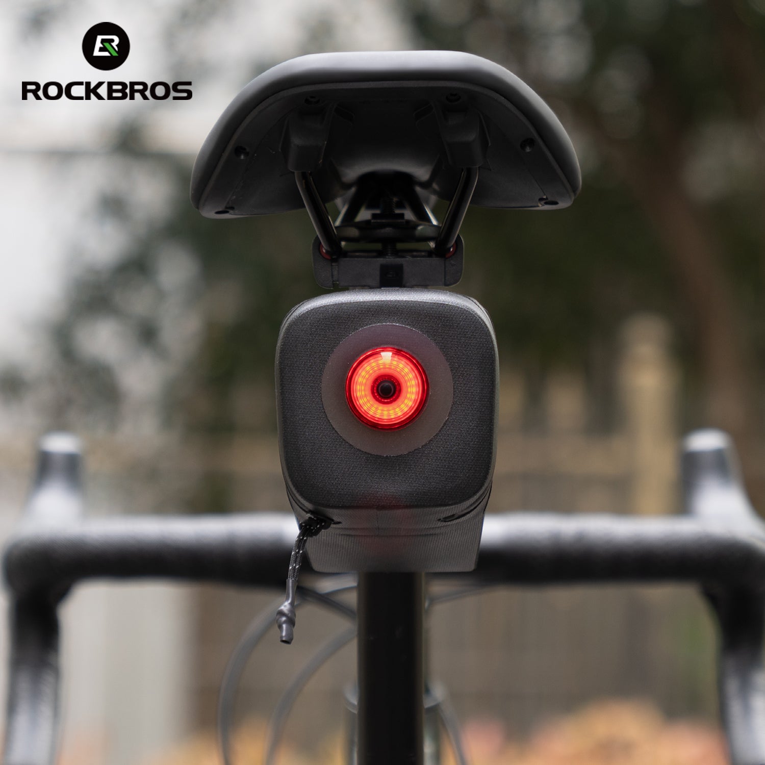 ROCKBROS Bike Saddle Bag Waterproof with Brake Sensor Tail Light - AS-141