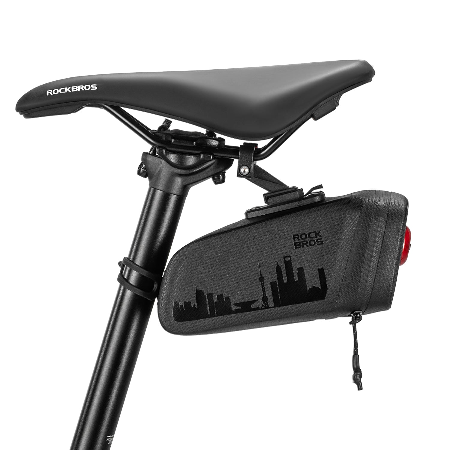 ROCKBROS Bike Saddle Bag Waterproof with Brake Sensor Tail Light - AS-141