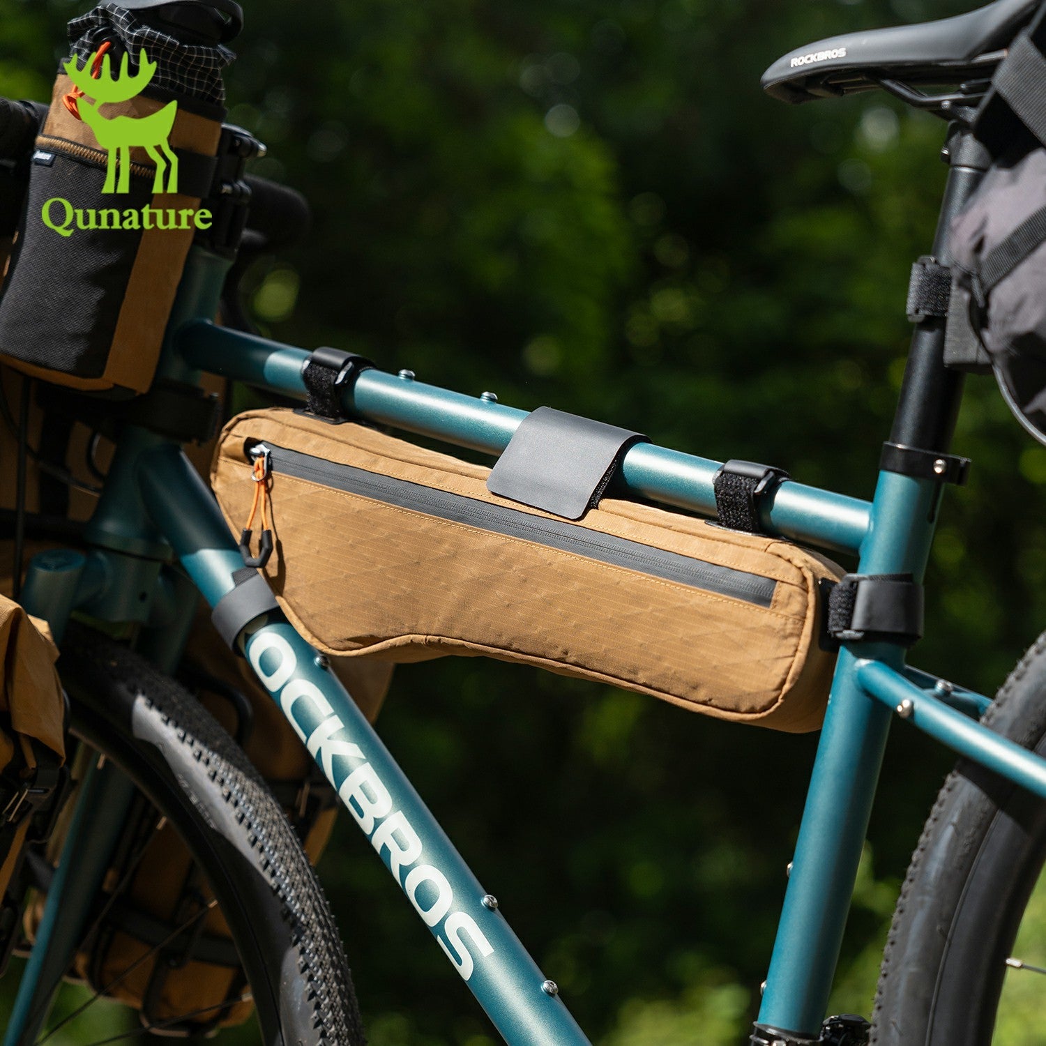 touring bike front hanging bag durable and wear resistant#color_Khaki