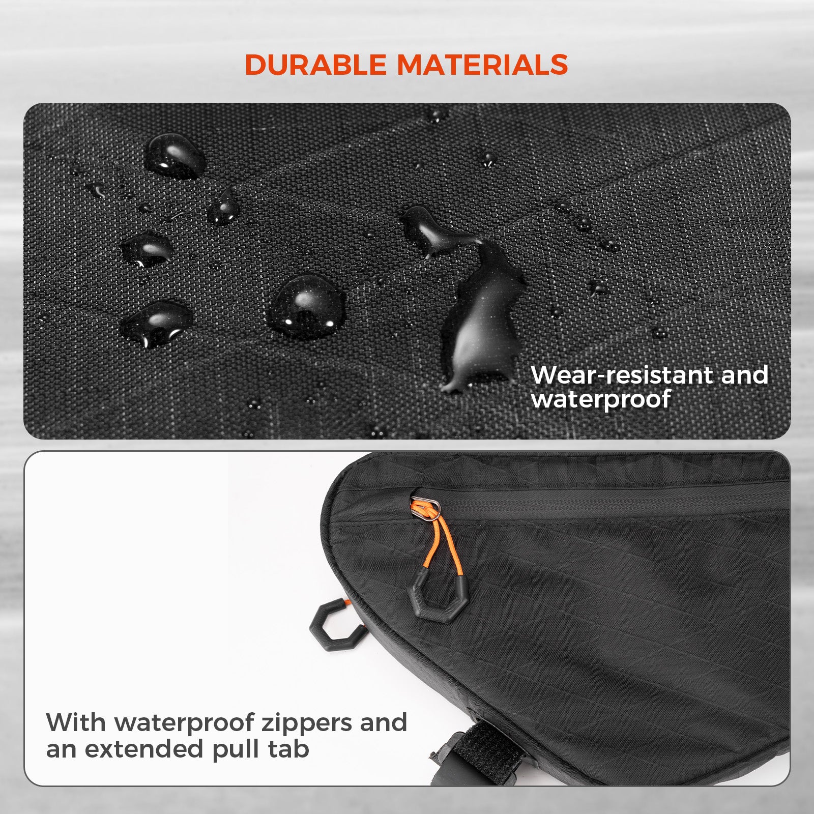 lightweight bicycle frame bag for mountain and road bikes