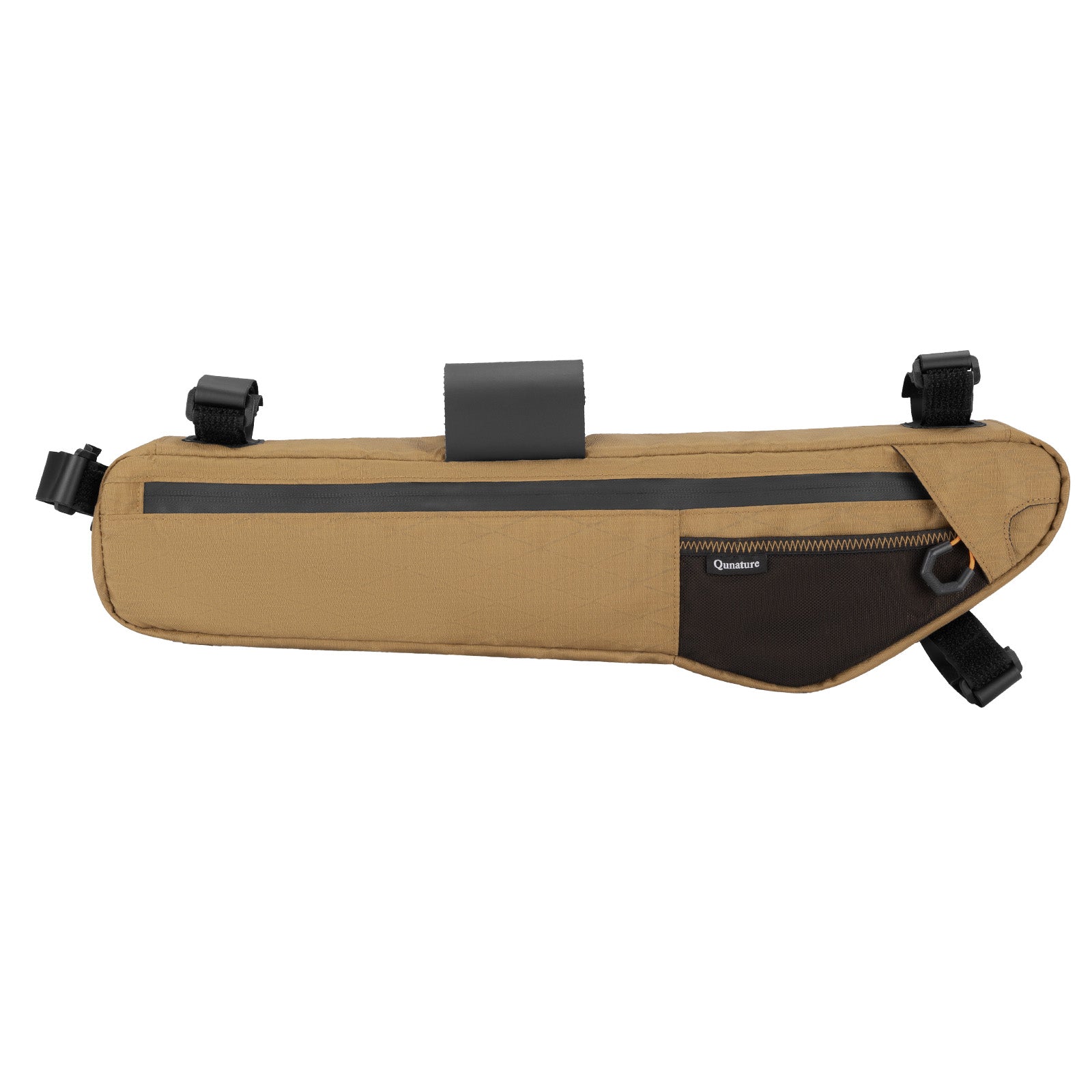waterproof bicycle frame bag for touring and riding #color_khaki