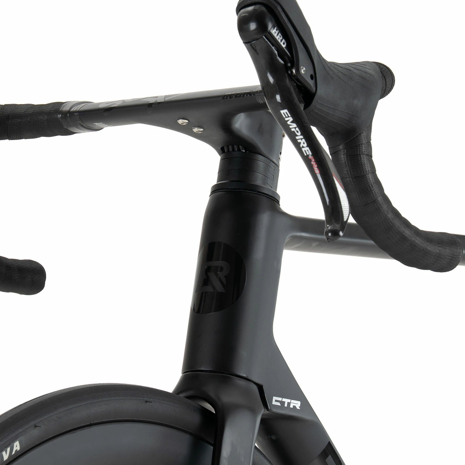 Rockbros carbon road bike in deep black with disc brakes and integrated carbon handlebar#COLOR_Black