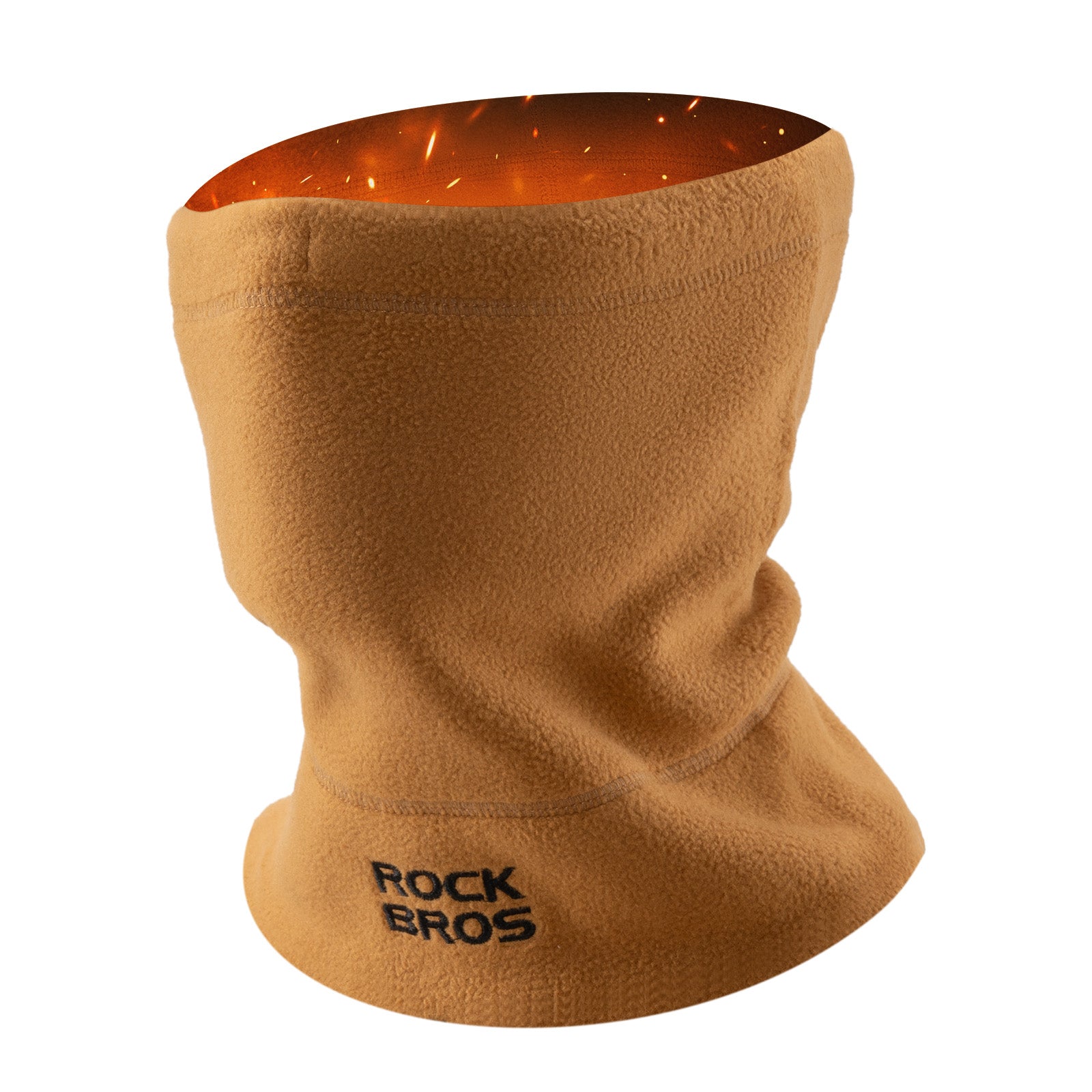 rockbros thermal fleece balaclava in black, windproof and breathable #Color_Khaki