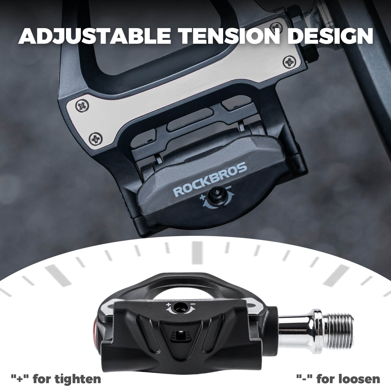 rockbros clipless pedals compatible with shimano spd p601 p602 lightweight and durable cycling pedals #Model_P602(Nylon)