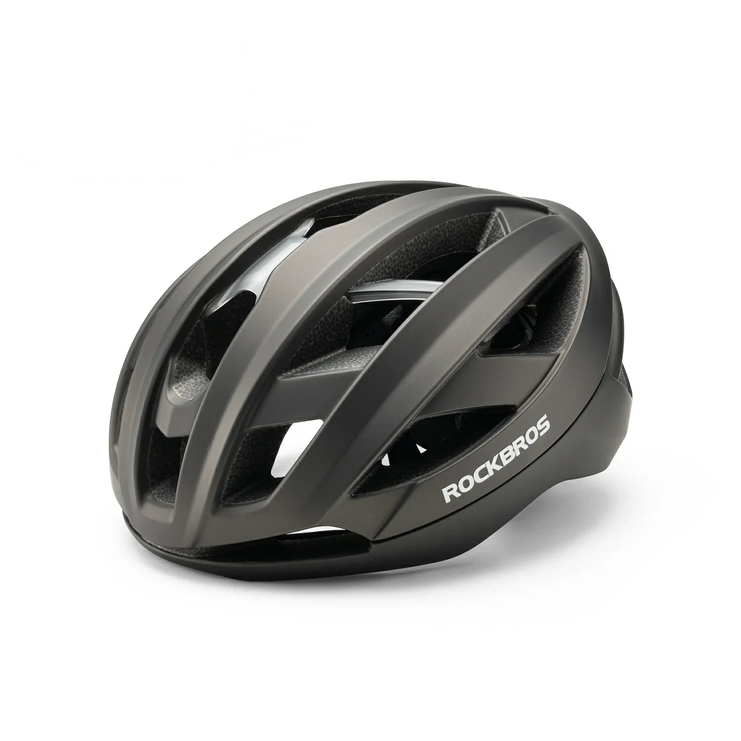 ROCKBROS cycling helmet LK-69 with bionic support structure, offering enhanced impact protection, comfort, and aerodynamic performance for road cycling. #Color_Grey