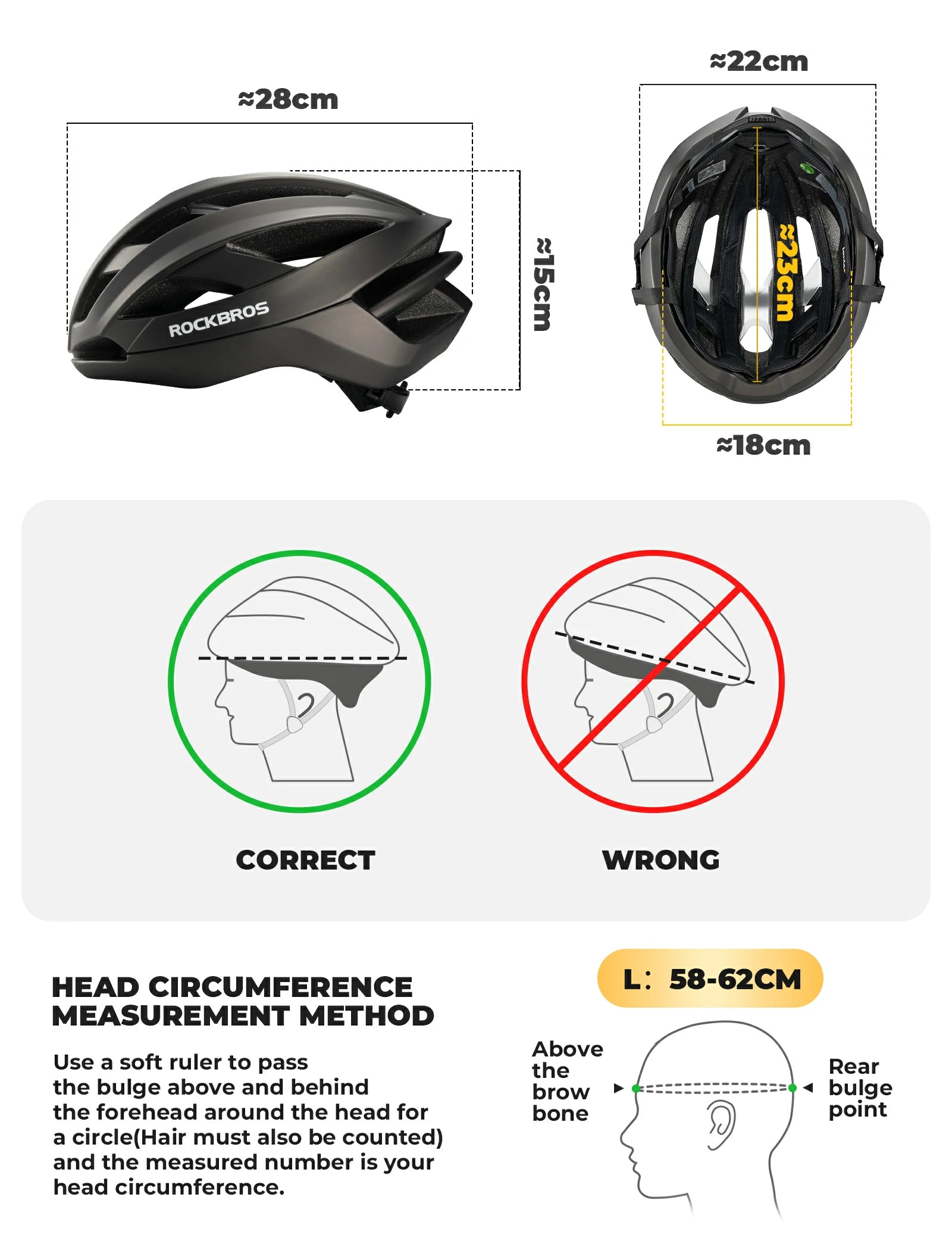 ROCKBROS cycling helmet LK-69 with bionic support structure, offering enhanced impact protection, comfort, and aerodynamic performance for road cycling.