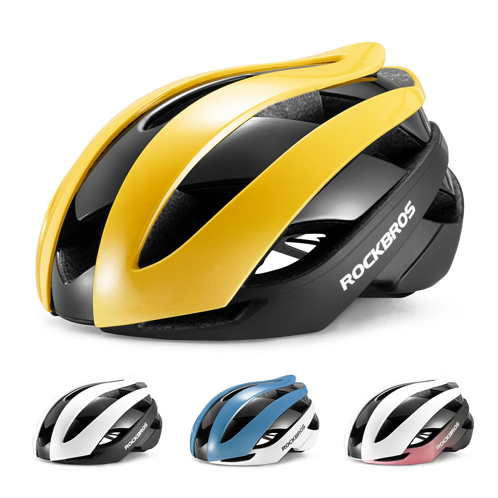 Yellow adult cycling helmet for road and commuting rides#color_Yellow