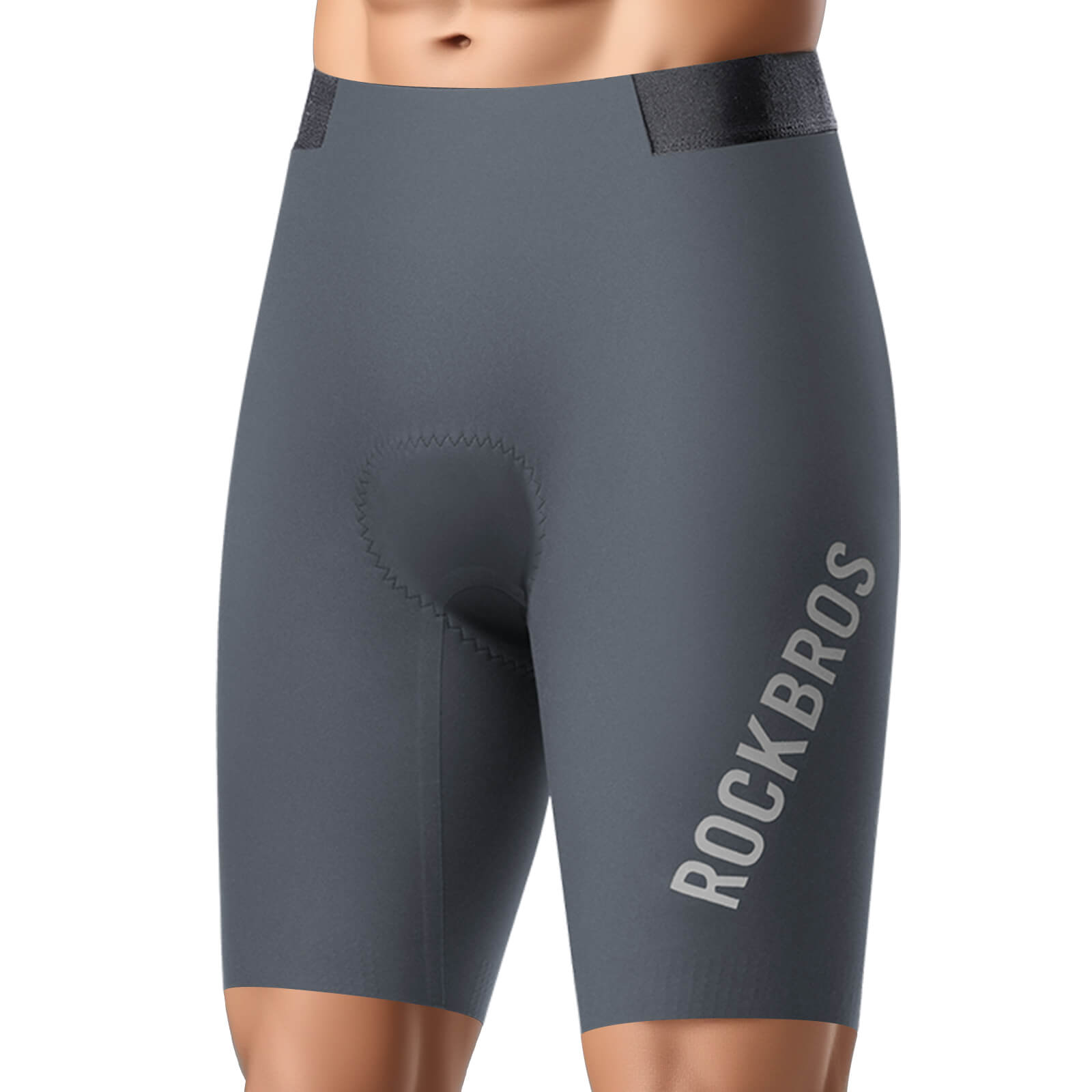 ROCKBROS men's cycling waist shorts YDDK012 with DOLOMITI pads, designed for comfort and support on long-distance rides. #Color_Blue