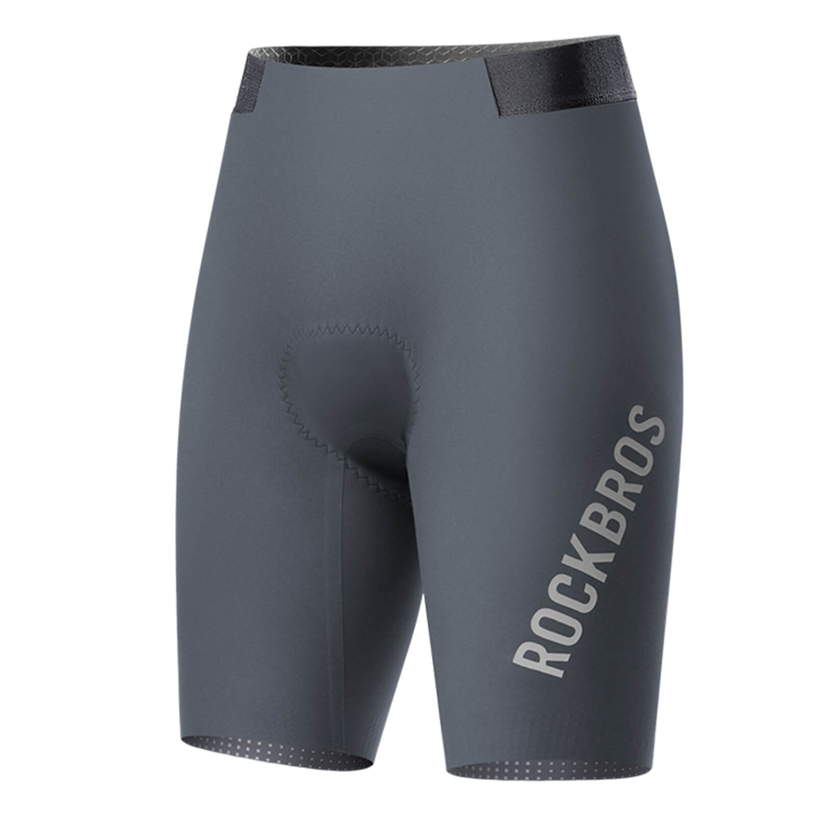 ROCKBROS men's cycling waist shorts YDDK012 with DOLOMITI pads, designed for comfort and support on long-distance rides. #Color_Black