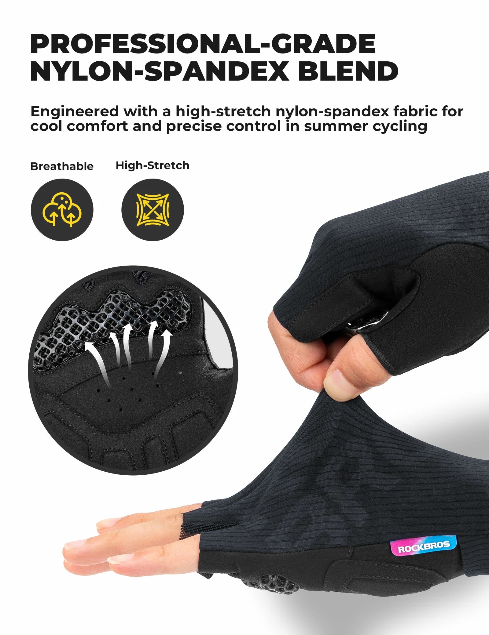 Lightweight Fingerless Cycling Gloves S405