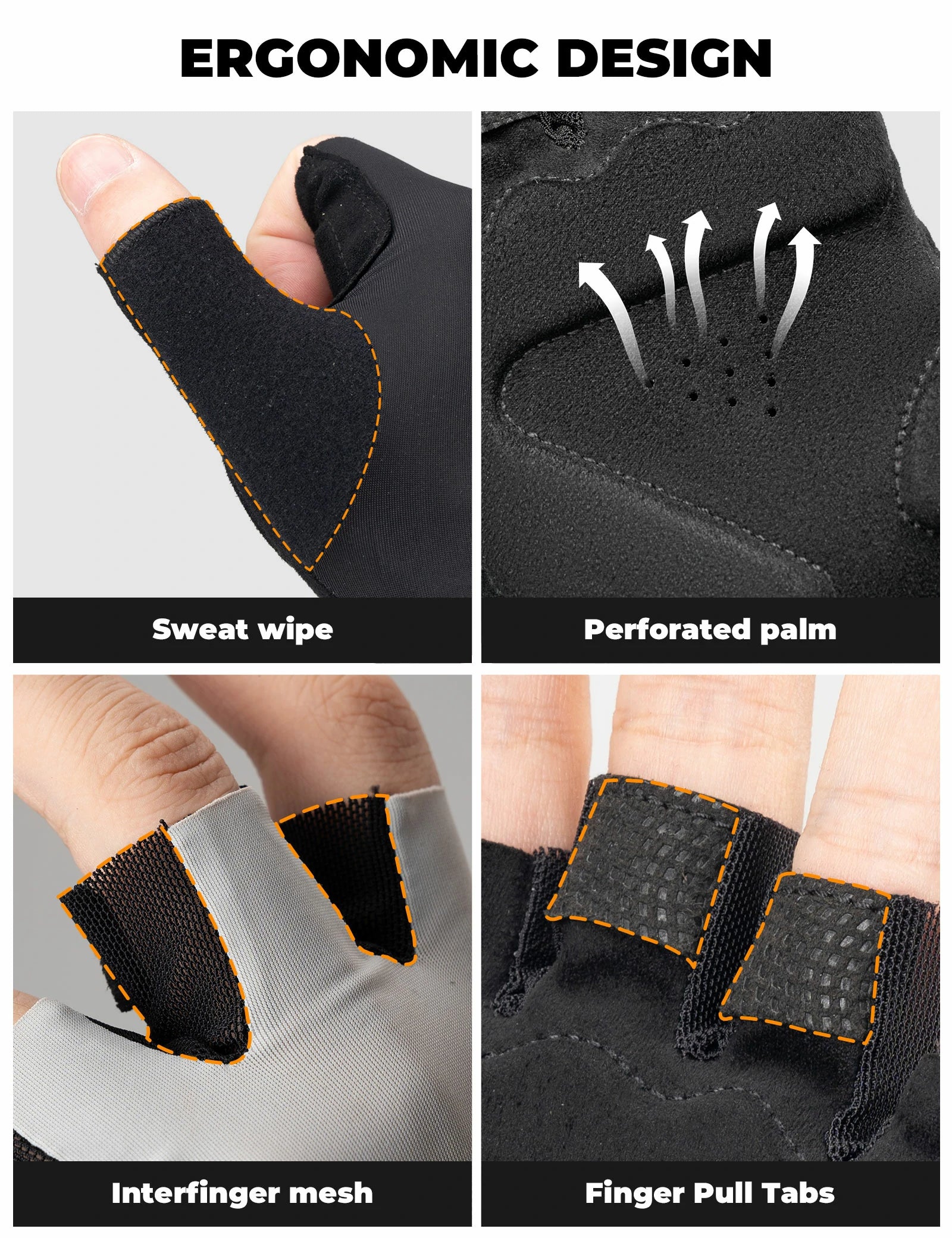Summer Fingerless Cycling Gloves S408