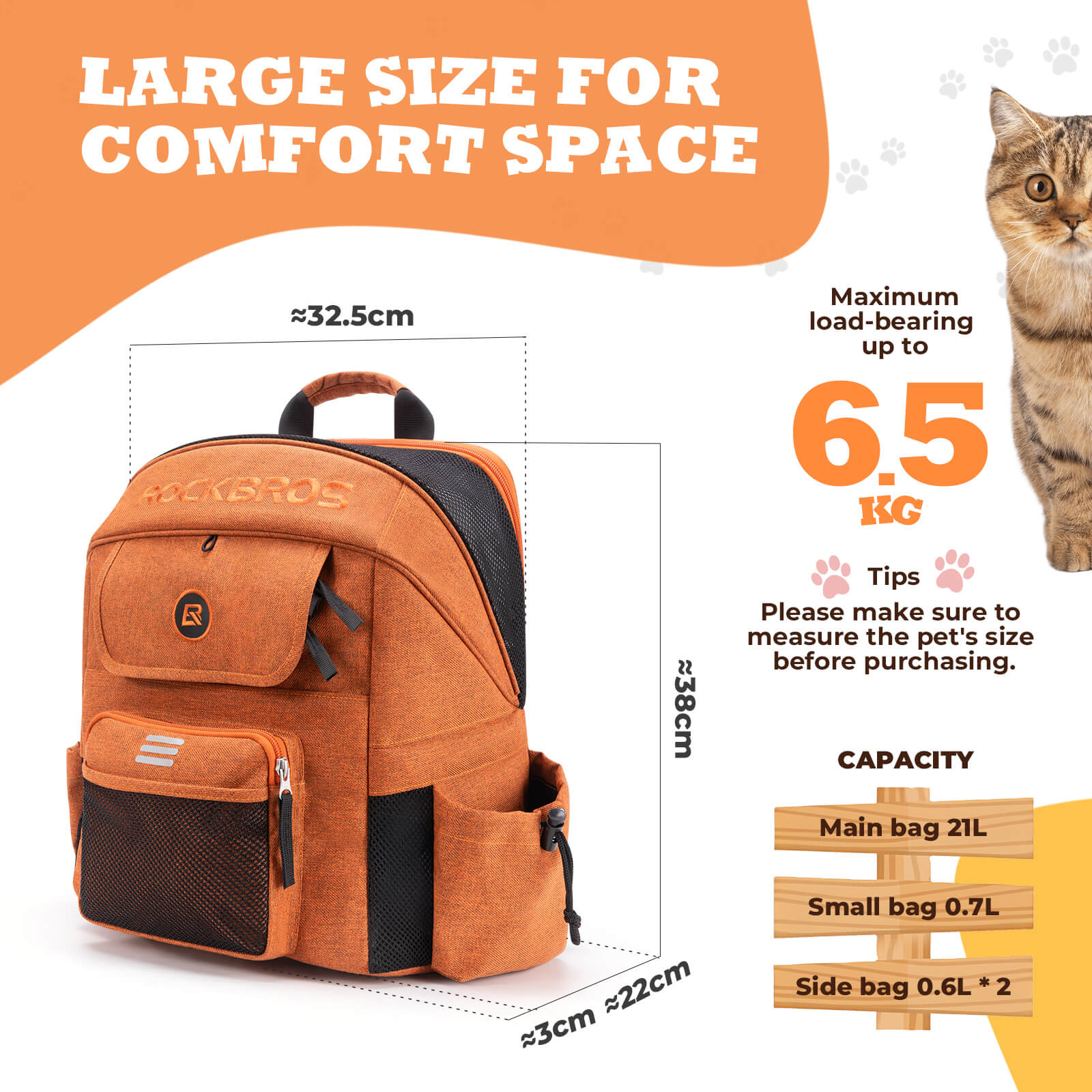 rockbros folding bike handlebar bag h47 multifunctional pet carrier for cycling