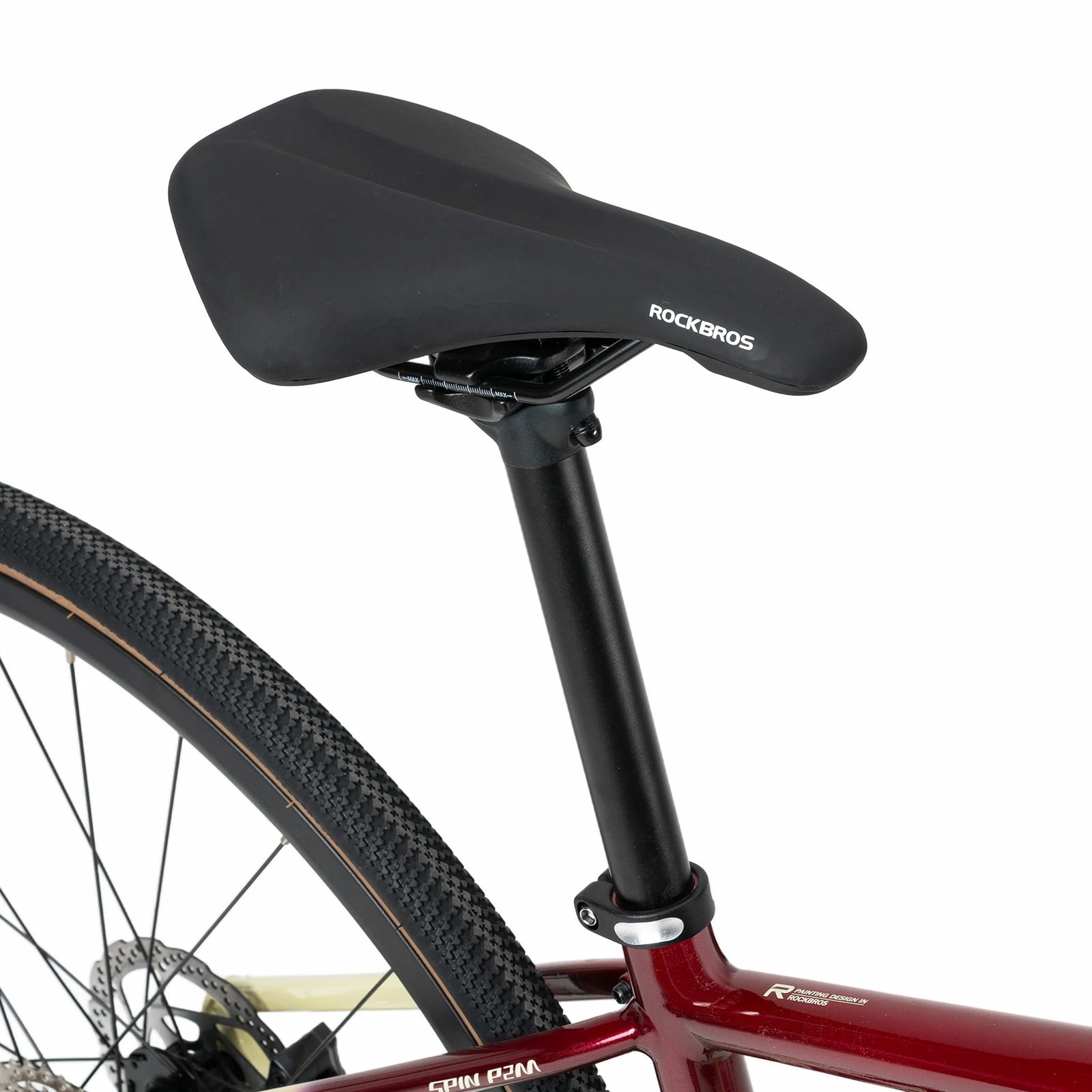 Rockbros flat bar road bike in bronze with aluminium frame and carbon fork#color_Bronze