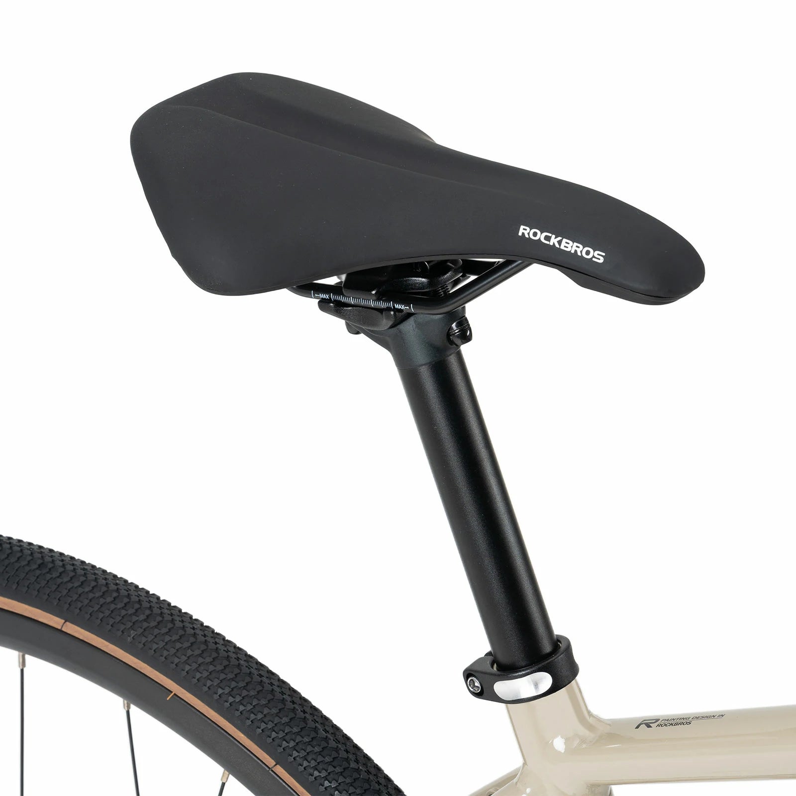 Rockbros flat bar road bike in bronze with aluminium frame and carbon fork#color_Moss Green