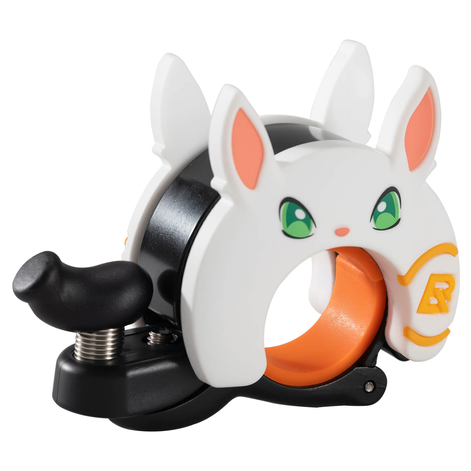 ROCKBROS cartoon-shaped bike bell for kids, featuring fun animal designs and a clear, crisp sound for safe and cheerful riding. #Style_Rabbit