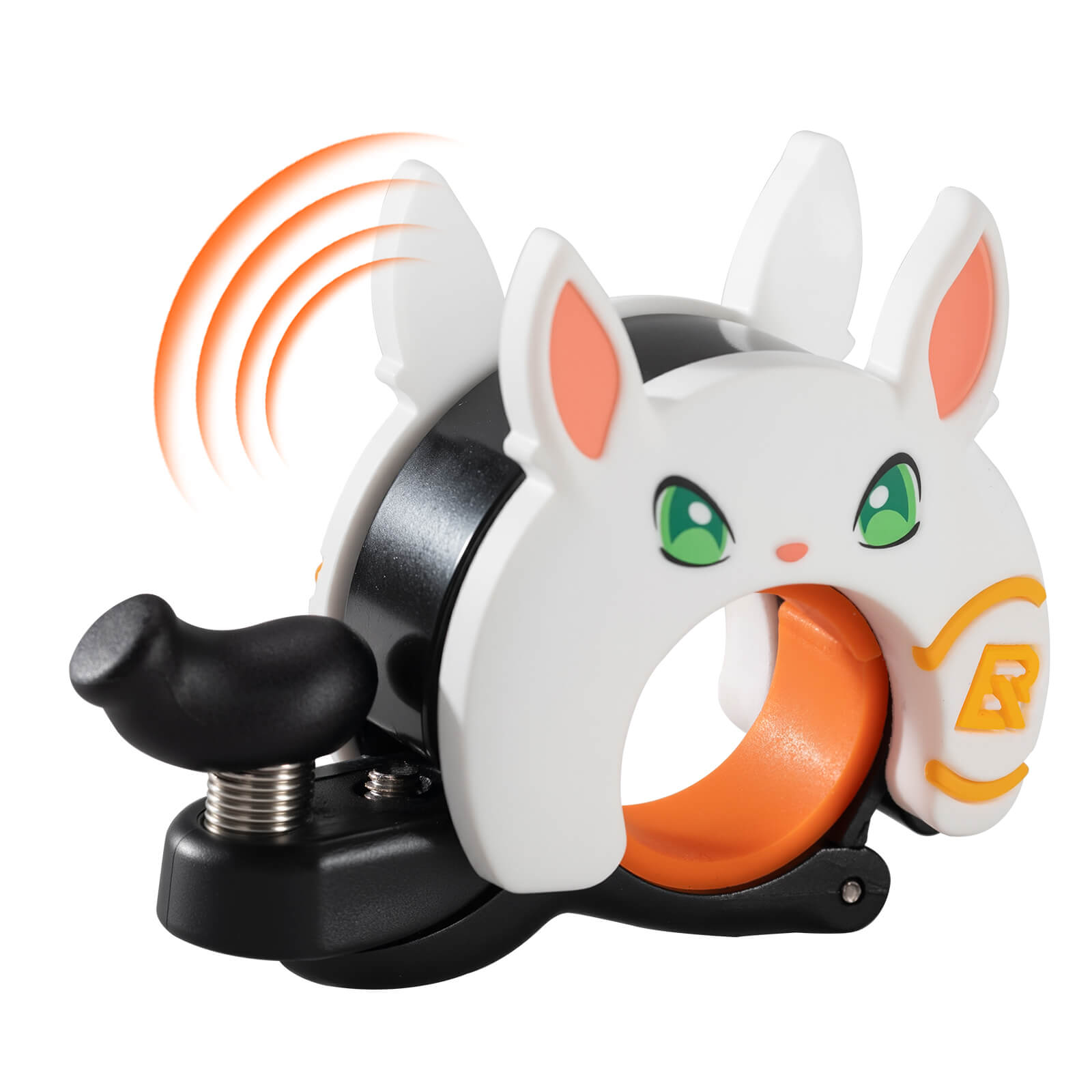 ROCKBROS cartoon-shaped bike bell for kids, featuring fun animal designs and a clear, crisp sound for safe and cheerful riding. #Style_Rabbit