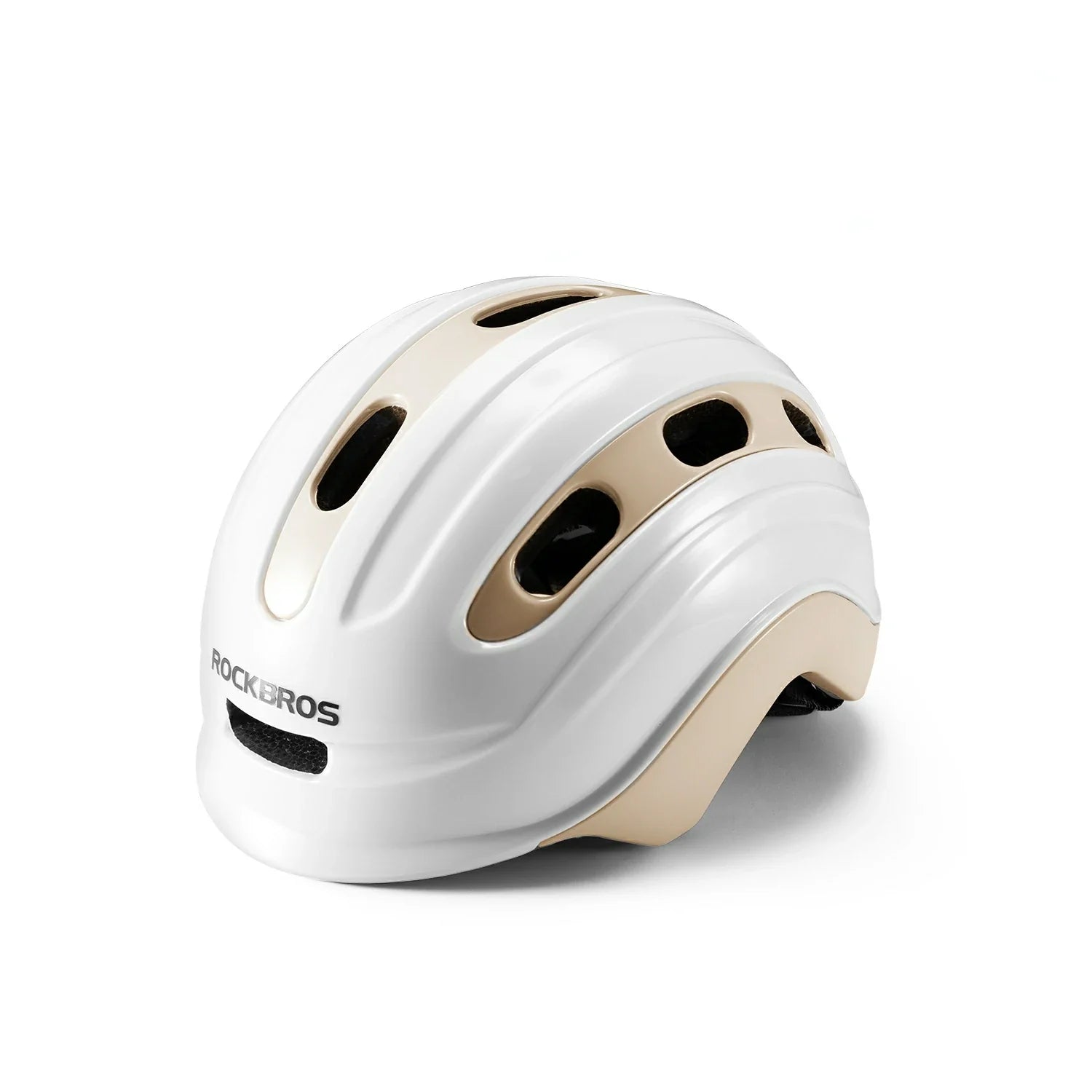 ROCKBROS colourful kids bike helmet with vibrant design, providing reliable protection, adjustable fit, and comfort for young riders.#Color_White