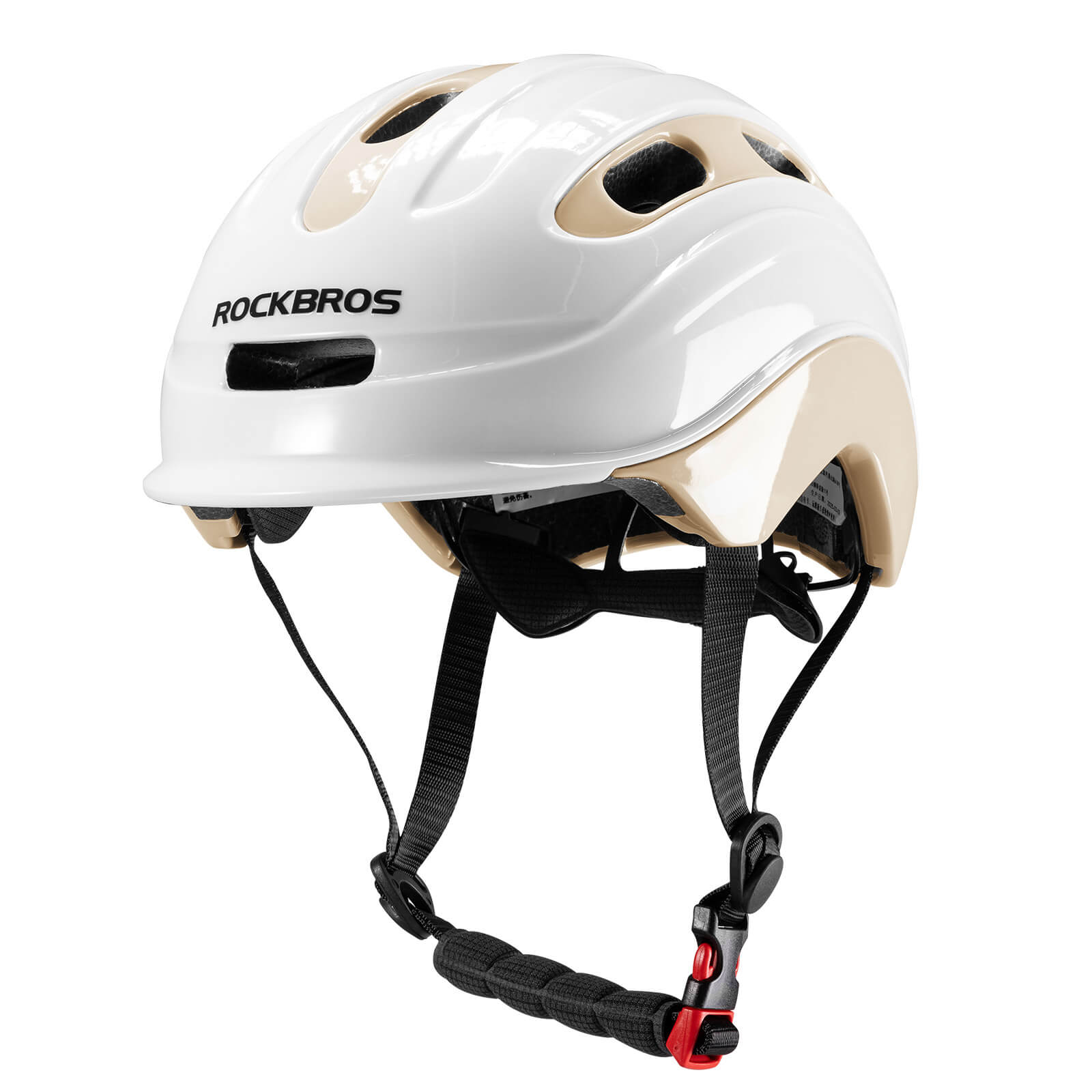ROCKBROS colourful kids bike helmet with vibrant design, providing reliable protection, adjustable fit, and comfort for young riders.#Color_White