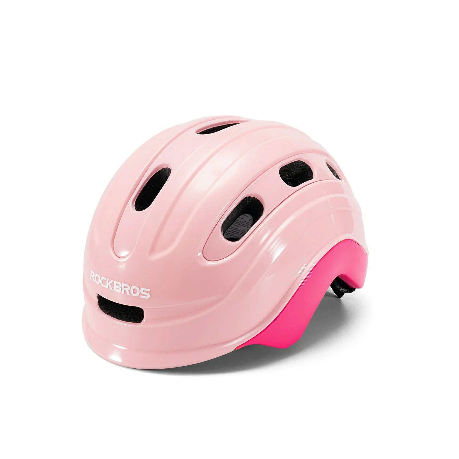 ROCKBROS colourful kids bike helmet with vibrant design, providing reliable protection, adjustable fit, and comfort for young riders. #Color_Pink