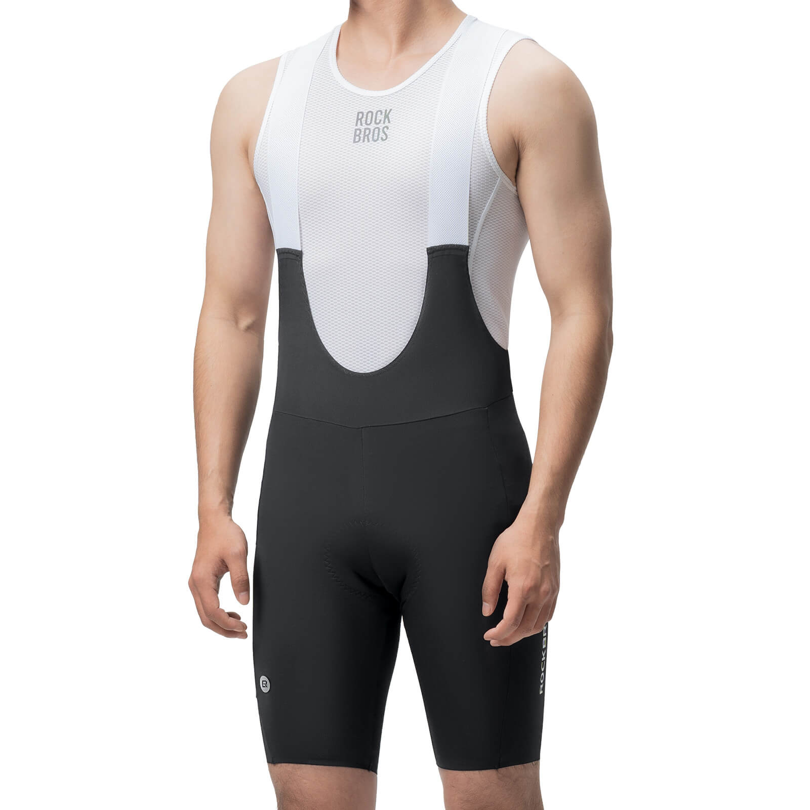 rockbros lightweight breathable summer men's cycling bib shorts for road and mtb