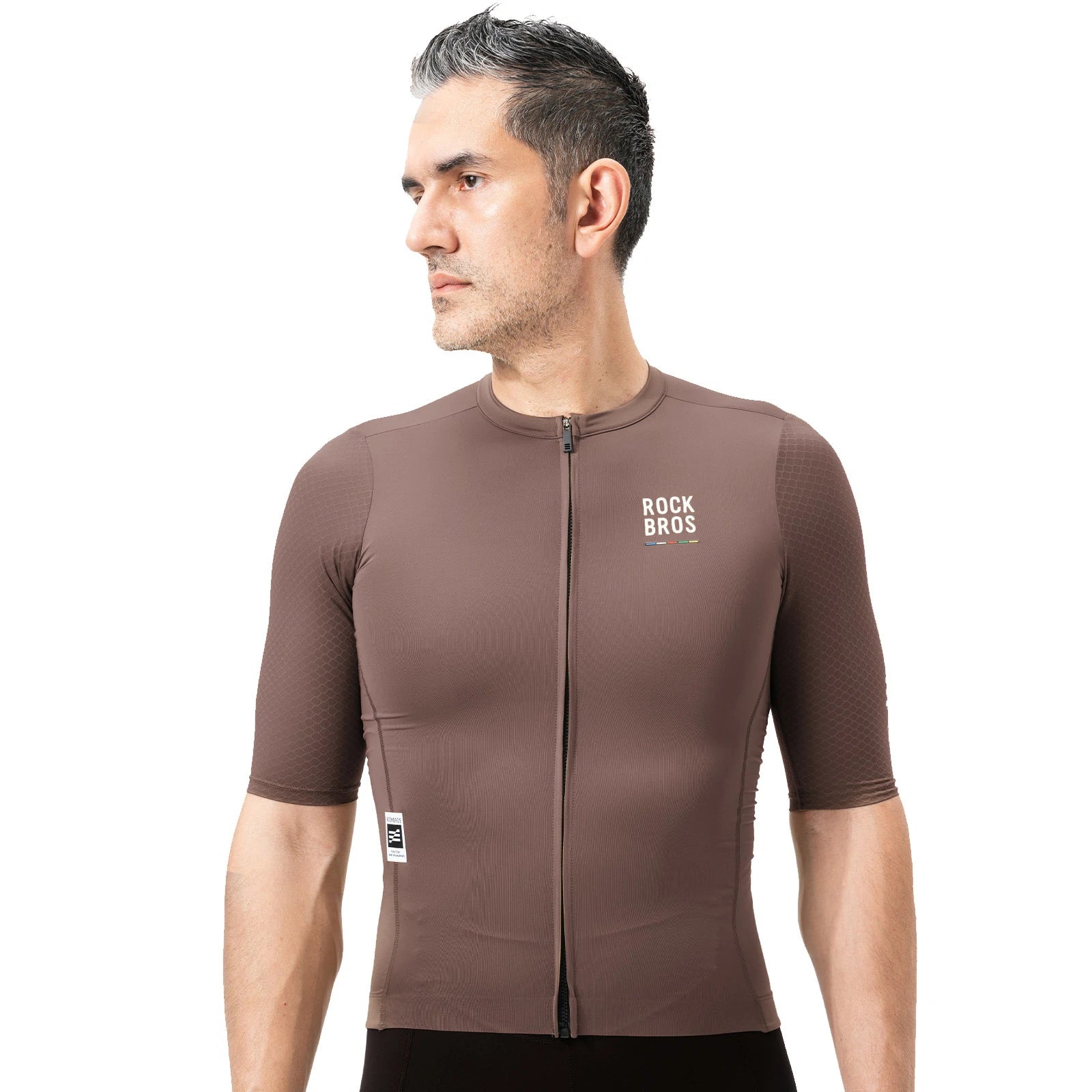 ROAD TO SKY Men’s Cycling Jersey#Color_Brown
