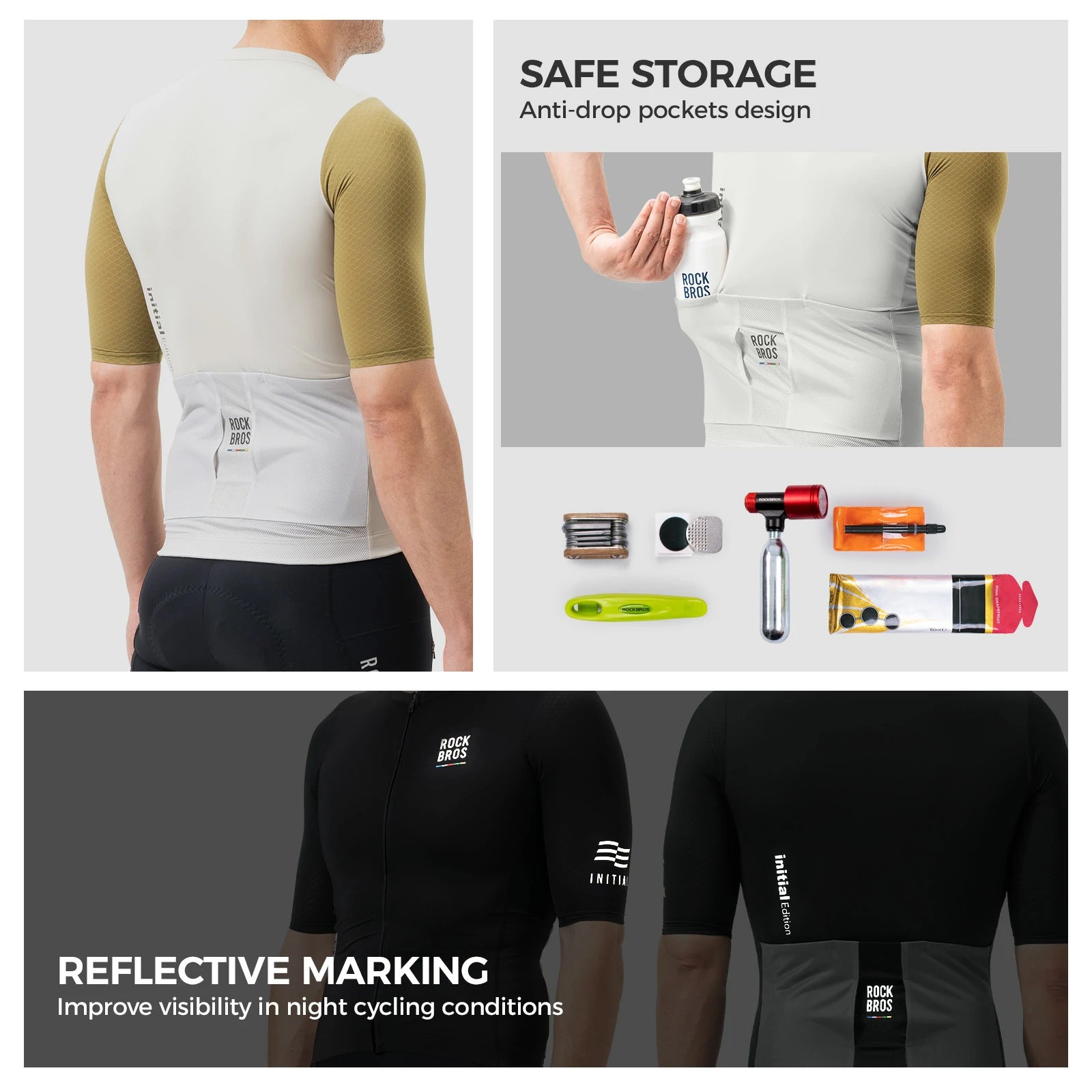 ROAD TO SKY Men’s Cycling Jersey#Color_Gray Green