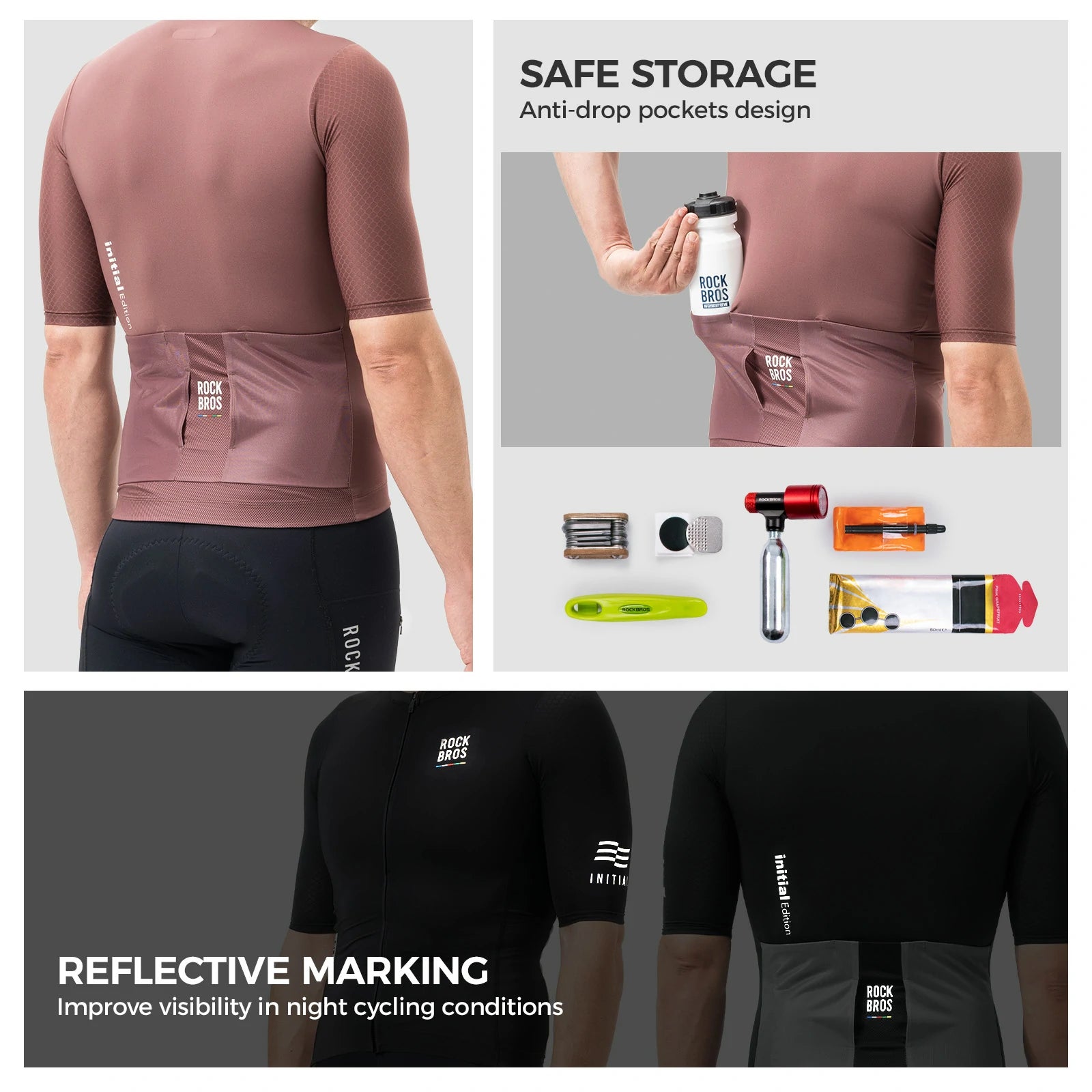 ROAD TO SKY Men’s Cycling Jersey#Color_Brown