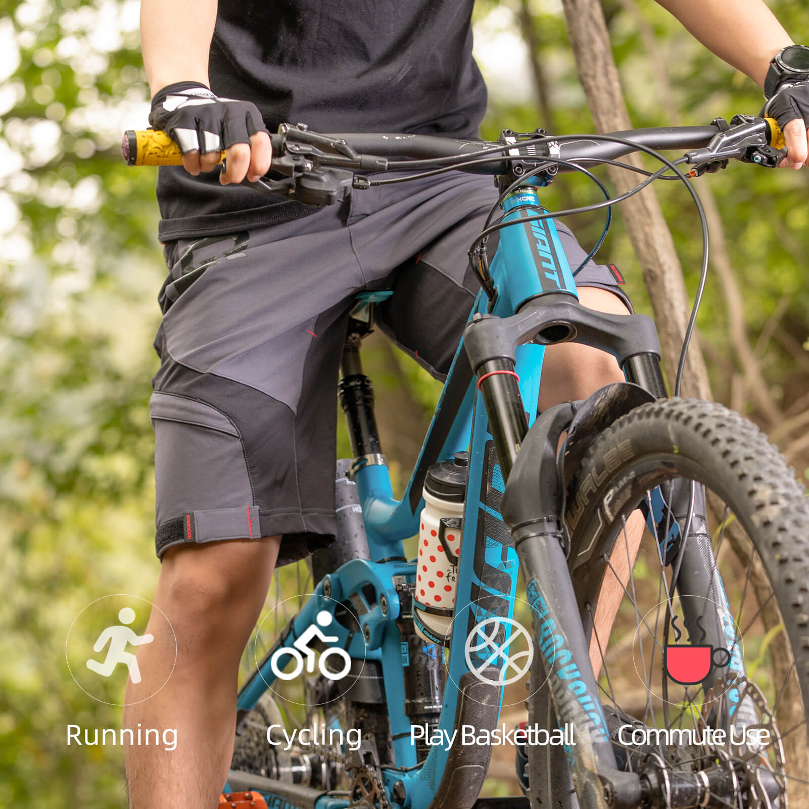 ROCKBROS Men’s Cycling Shorts 4D Padded Compression Shorts