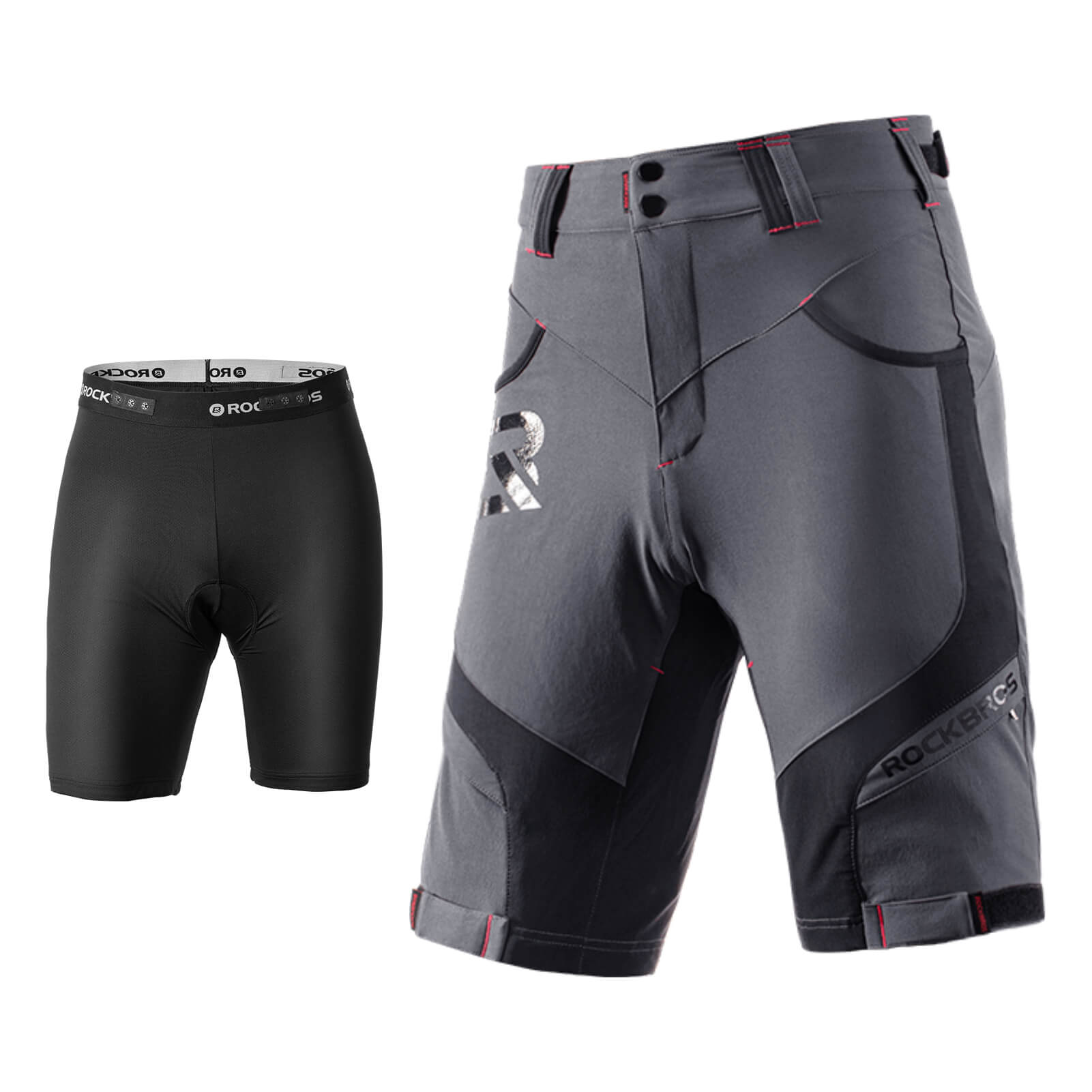 ROCKBROS Men's Cycling Shorts 4D Padded Compression Shorts