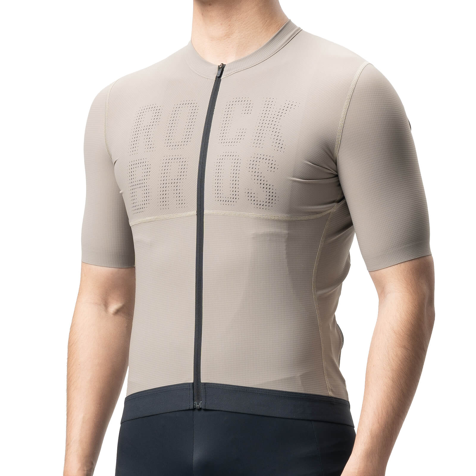 rockbros men's short-sleeve cycling jersey yddx009 with breathable fabric and aerodynamic fit for summer rides #Color_Khaki