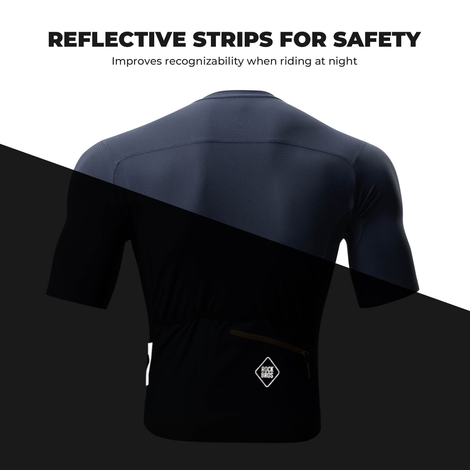 rockbros men's short-sleeve cycling jersey yddx009 with breathable fabric and aerodynamic fit for summer rides