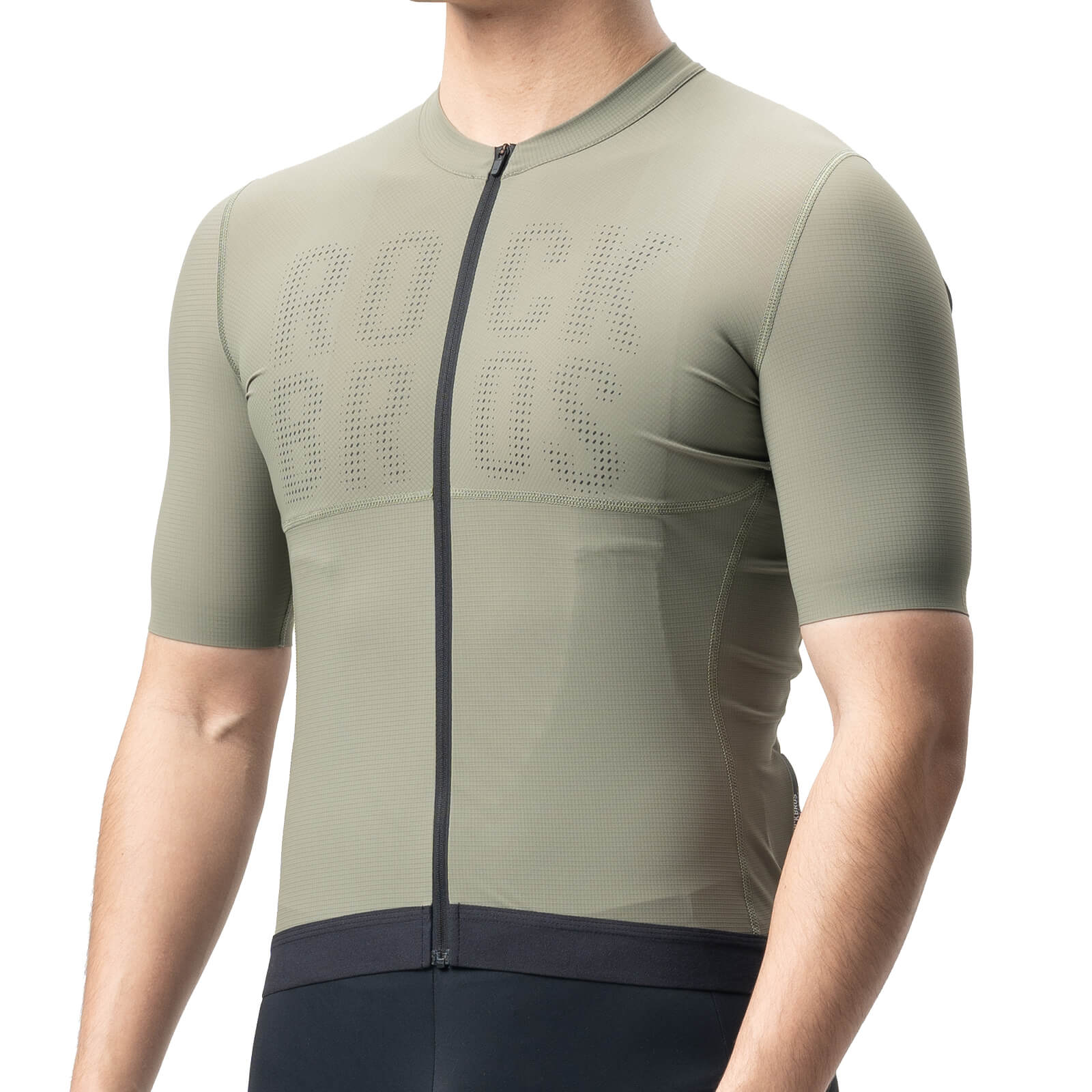 rockbros men's short-sleeve cycling jersey yddx009 with breathable fabric and aerodynamic fit for summer rides #Color_Army Green