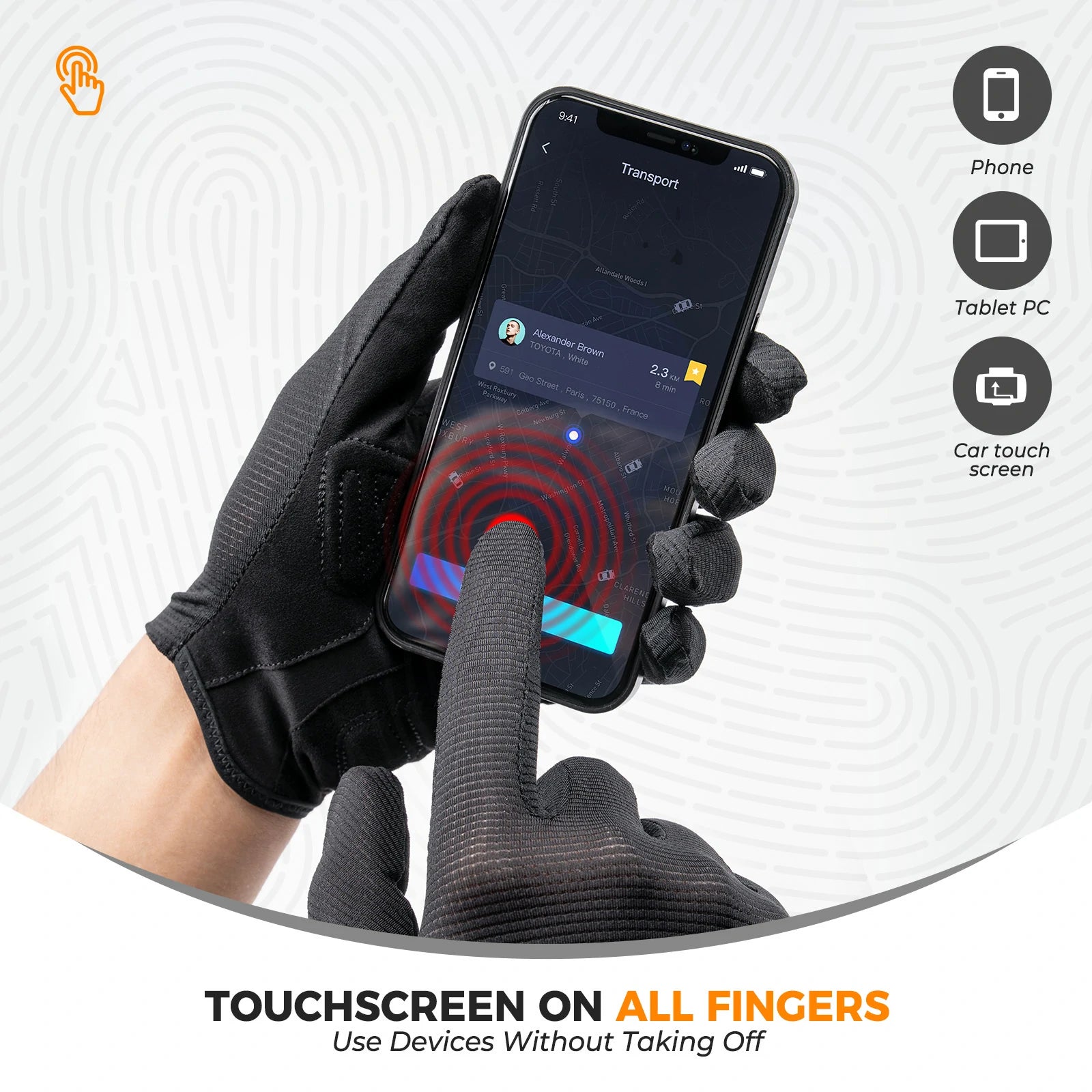 ROCKBROS Plain Full-Finger Cycling Gloves