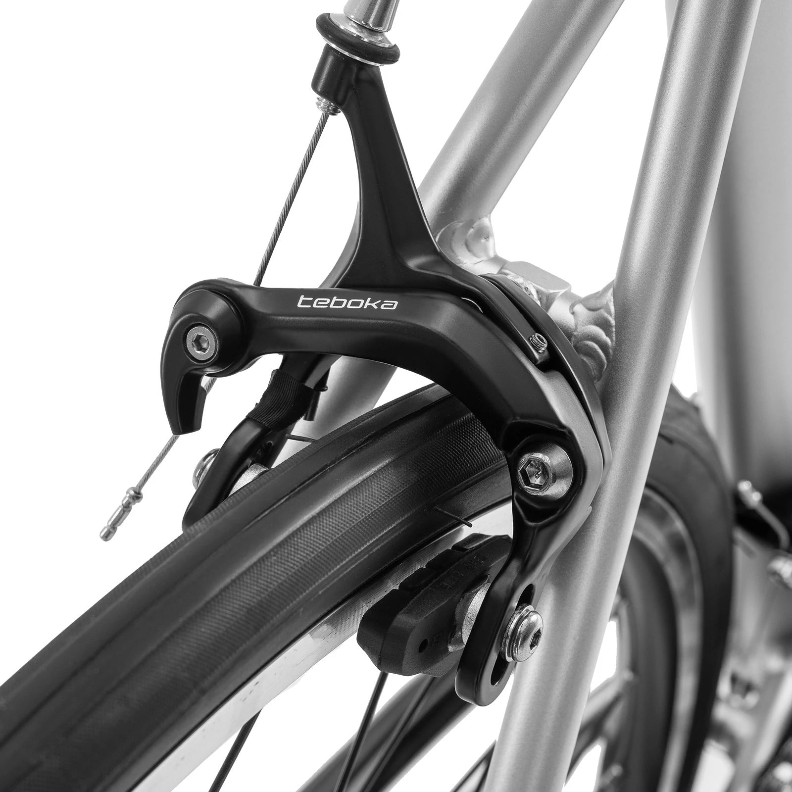 Rockbros 700C drop bar road bike in black with 2x8 speed drivetrain#color_silver