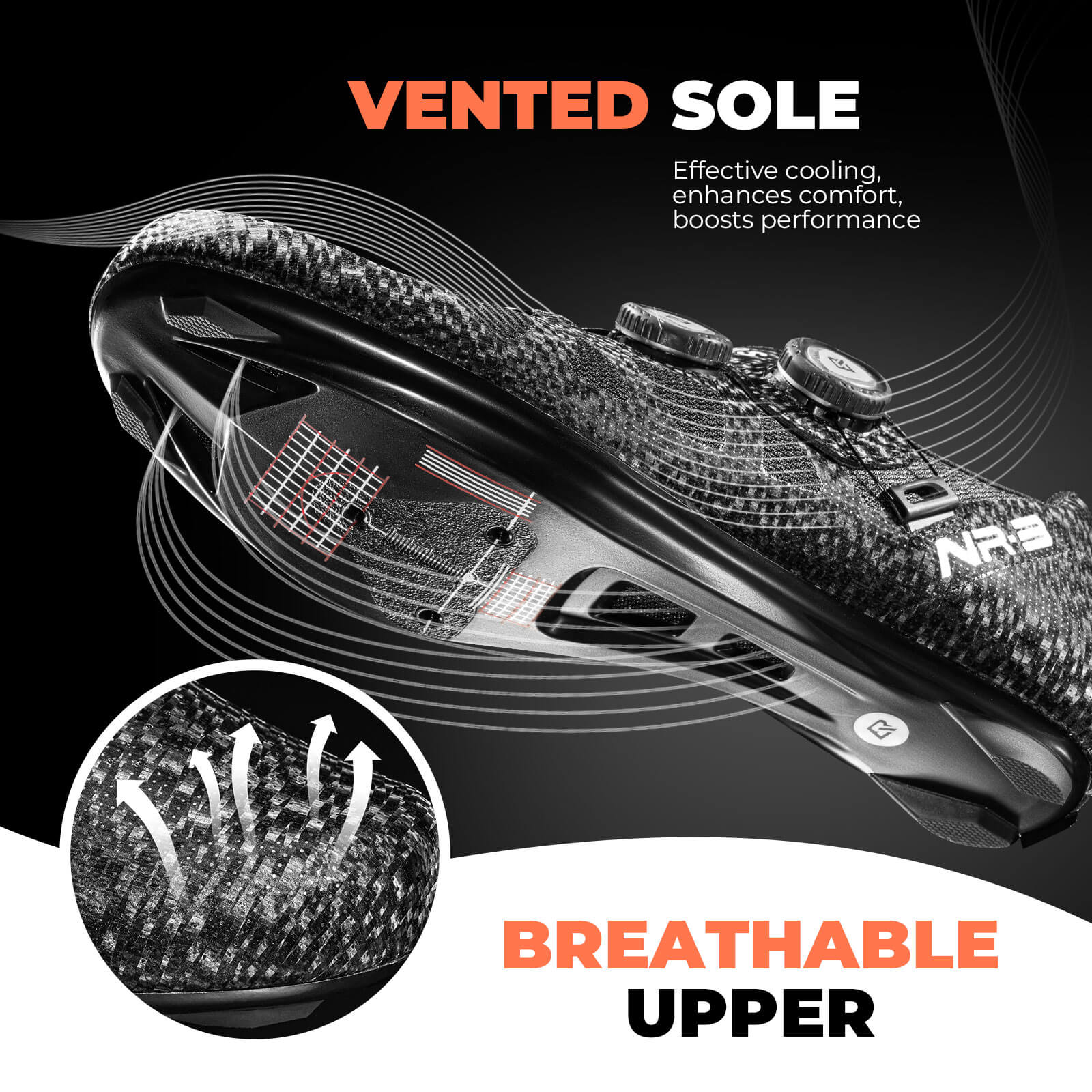 rockbros road clipless cycling shoes nr3 with stiff sole and secure fit for efficient pedalling