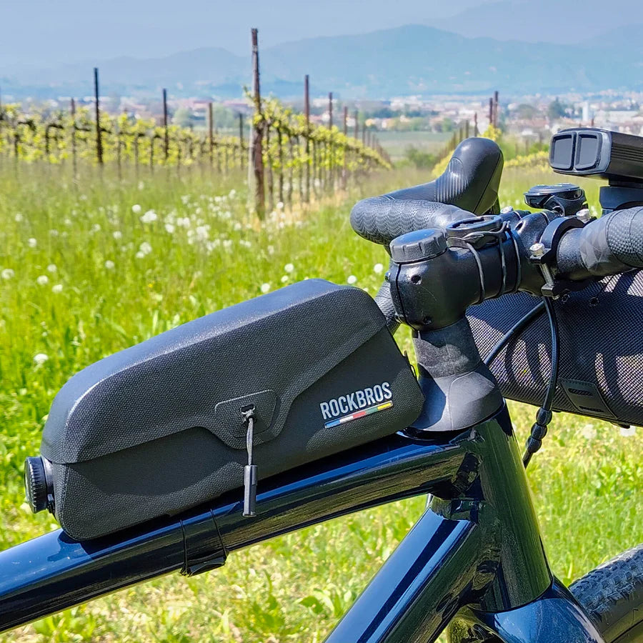 Waterproof Bike Frame Bag with Magnetic Flap for Road & Commuting