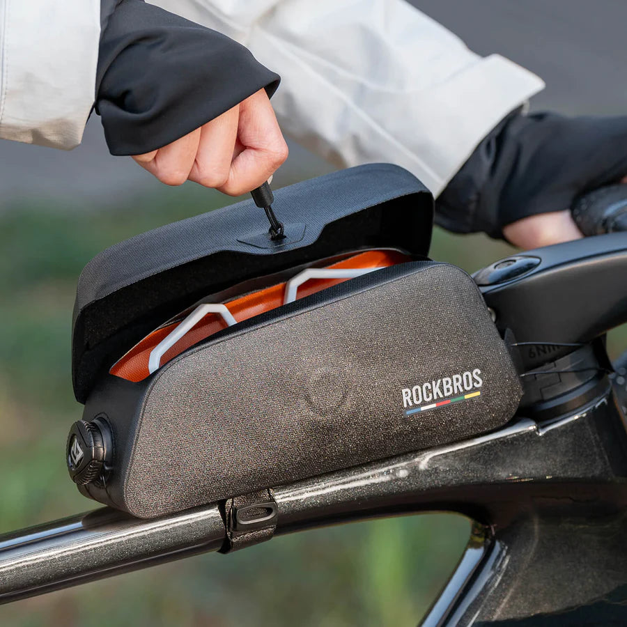 Waterproof Bike Frame Bag with Magnetic Flap for Road & Commuting