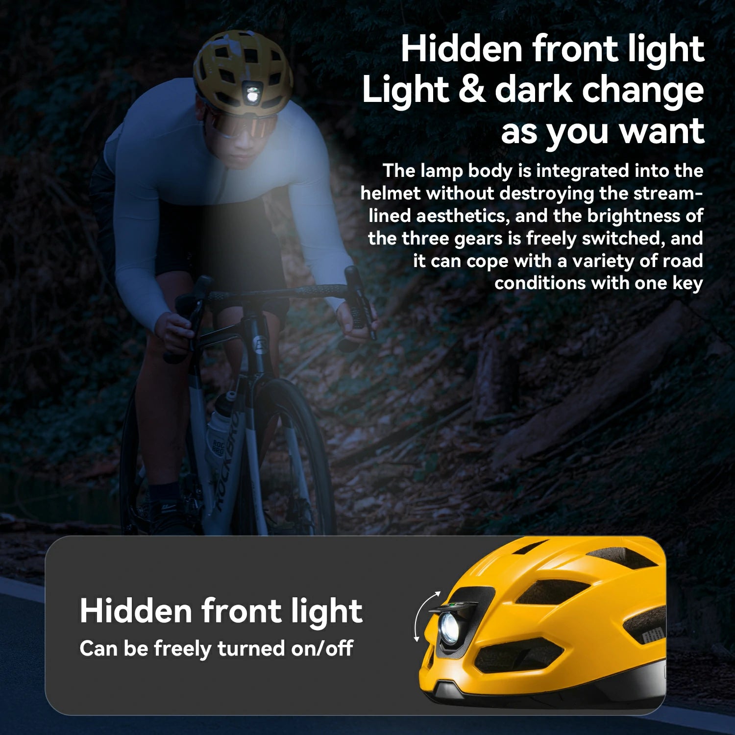 rockbros smart bike helmet