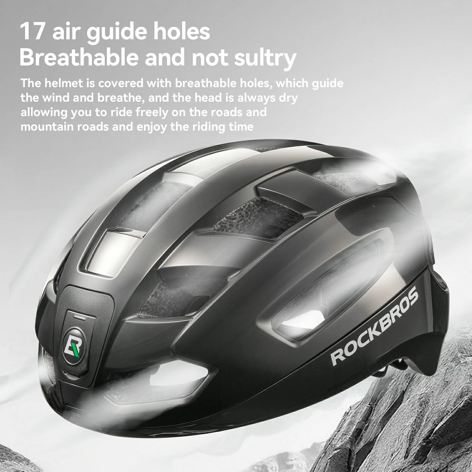 rockbros smart bike helmet